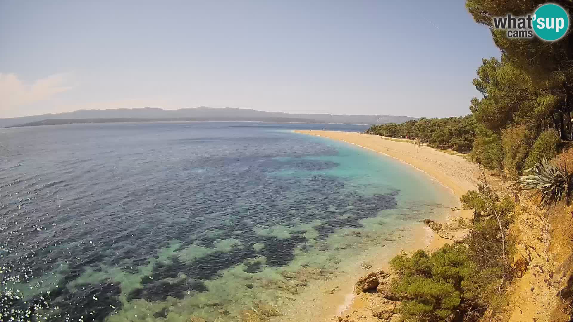 Webcam Bol Zlatni Rat – Vista en vivo desde la isla de Brač