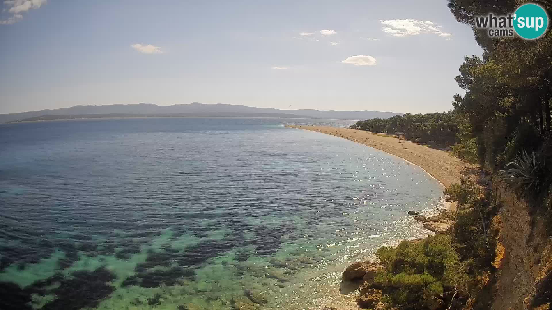 Webcam Zlatni Rat Bol – Liveblick vom berühmten Strand auf Brač