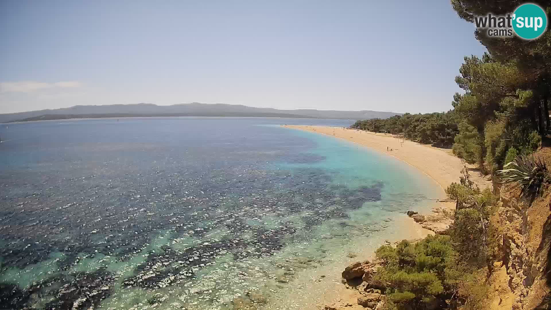 Spletna kamera Bol Zlatni Rat – Pogled v živo z otoka Brač
