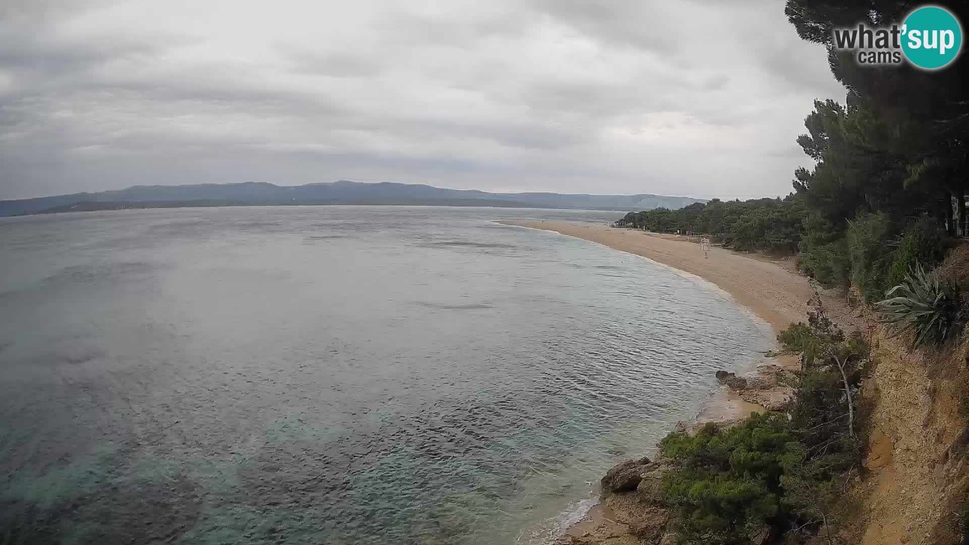 Spletna kamera Bol Zlatni Rat – Pogled v živo z otoka Brač