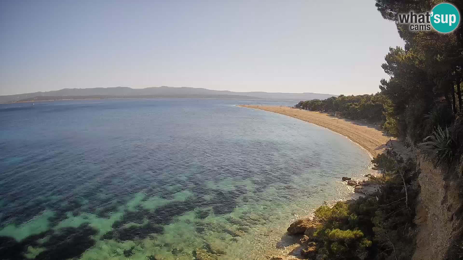 Spletna kamera Bol Zlatni Rat – Pogled v živo z otoka Brač