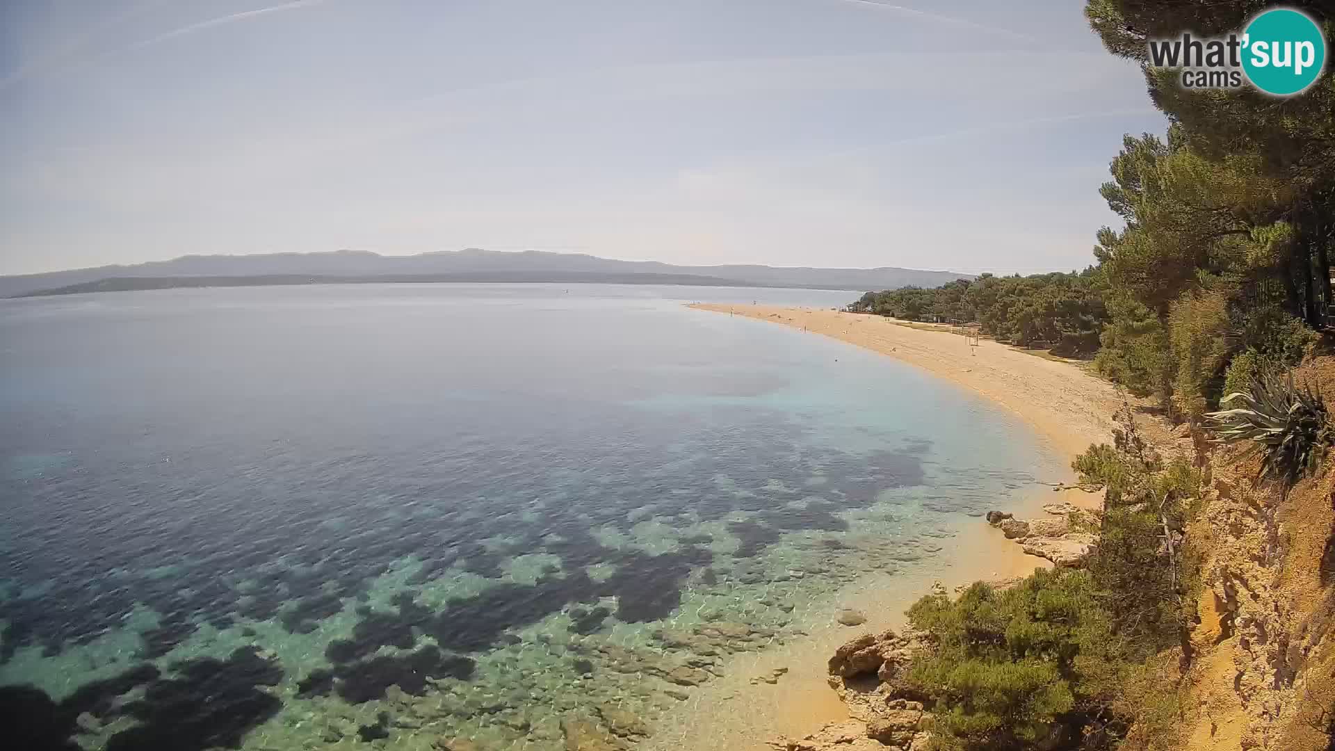 Webcam Zlatni Rat Bol – Liveblick vom berühmten Strand auf Brač