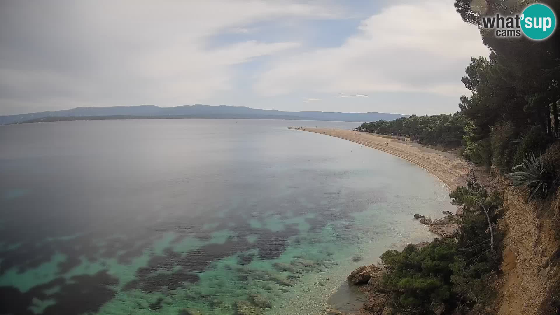 Webcam Zlatni Rat Bol – Liveblick vom berühmten Strand auf Brač