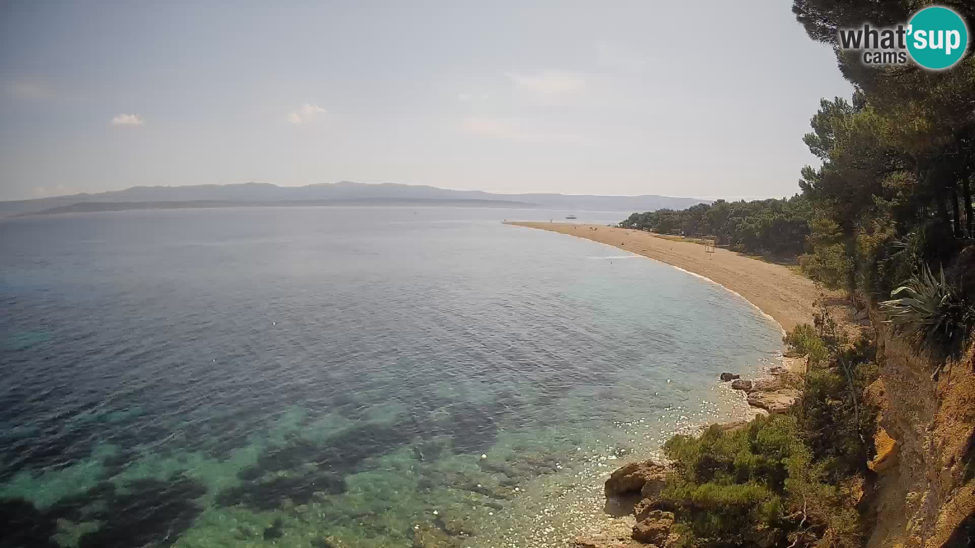 Webcam Bol Zlatni Rat – Vista en vivo desde la isla de Brač