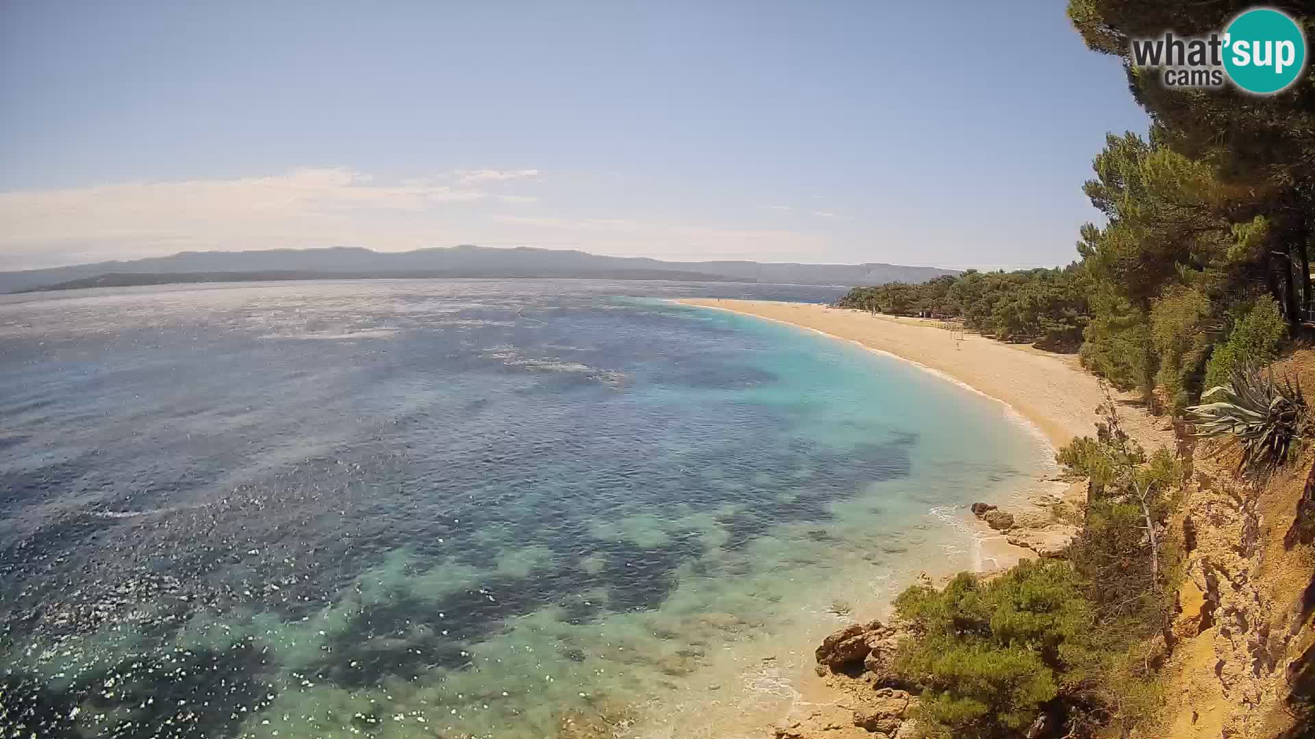 Webcam Bol Zlatni Rat – Vista en vivo desde la isla de Brač