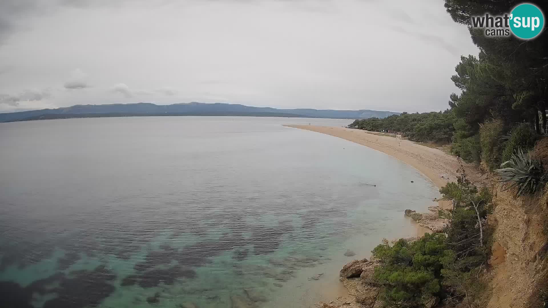 Webcam Zlatni Rat Bol – Liveblick vom berühmten Strand auf Brač