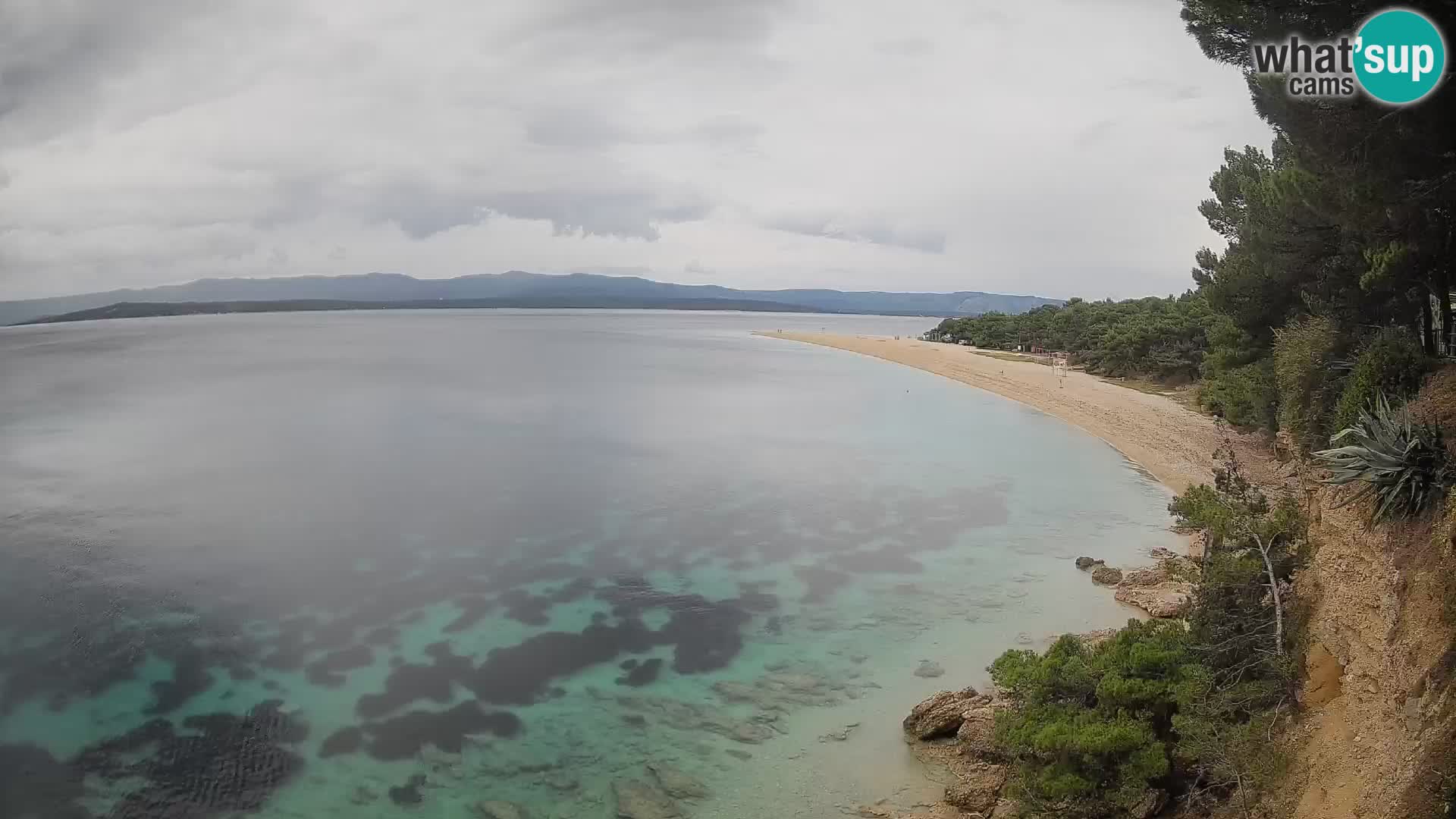 Webcam Zlatni Rat Bol – Liveblick vom berühmten Strand auf Brač