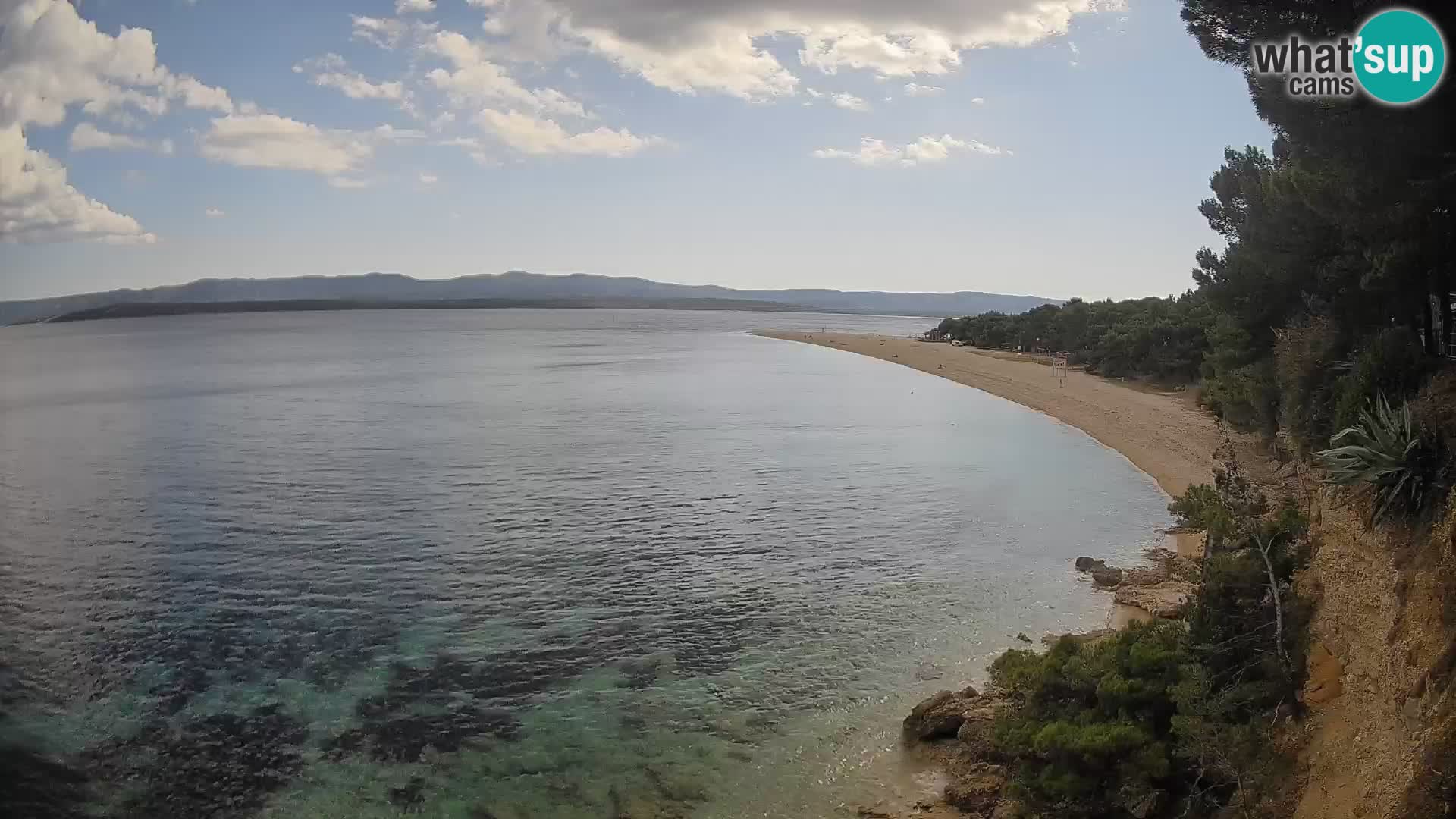 Spletna kamera Bol Zlatni Rat – Pogled v živo z otoka Brač