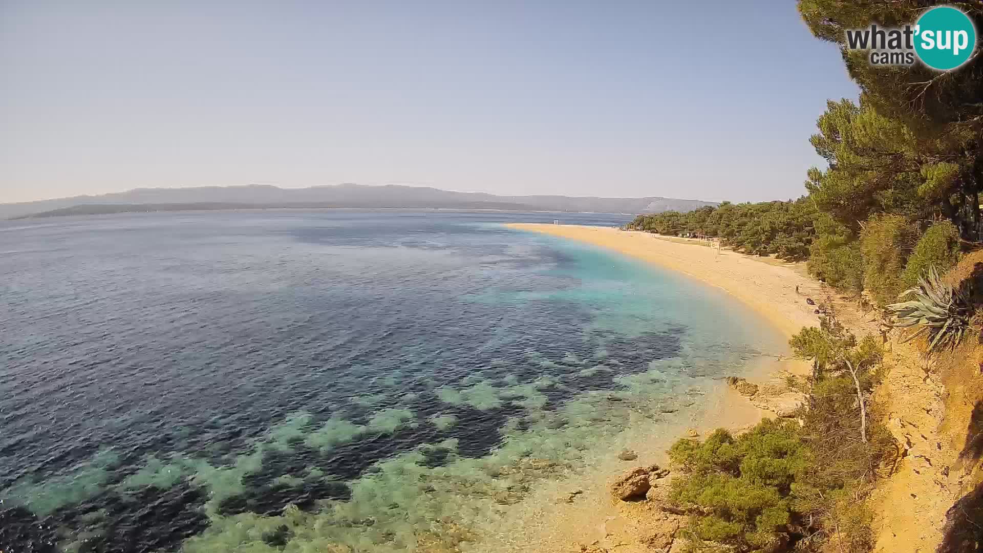 Spletna kamera Bol Zlatni Rat – Pogled v živo z otoka Brač