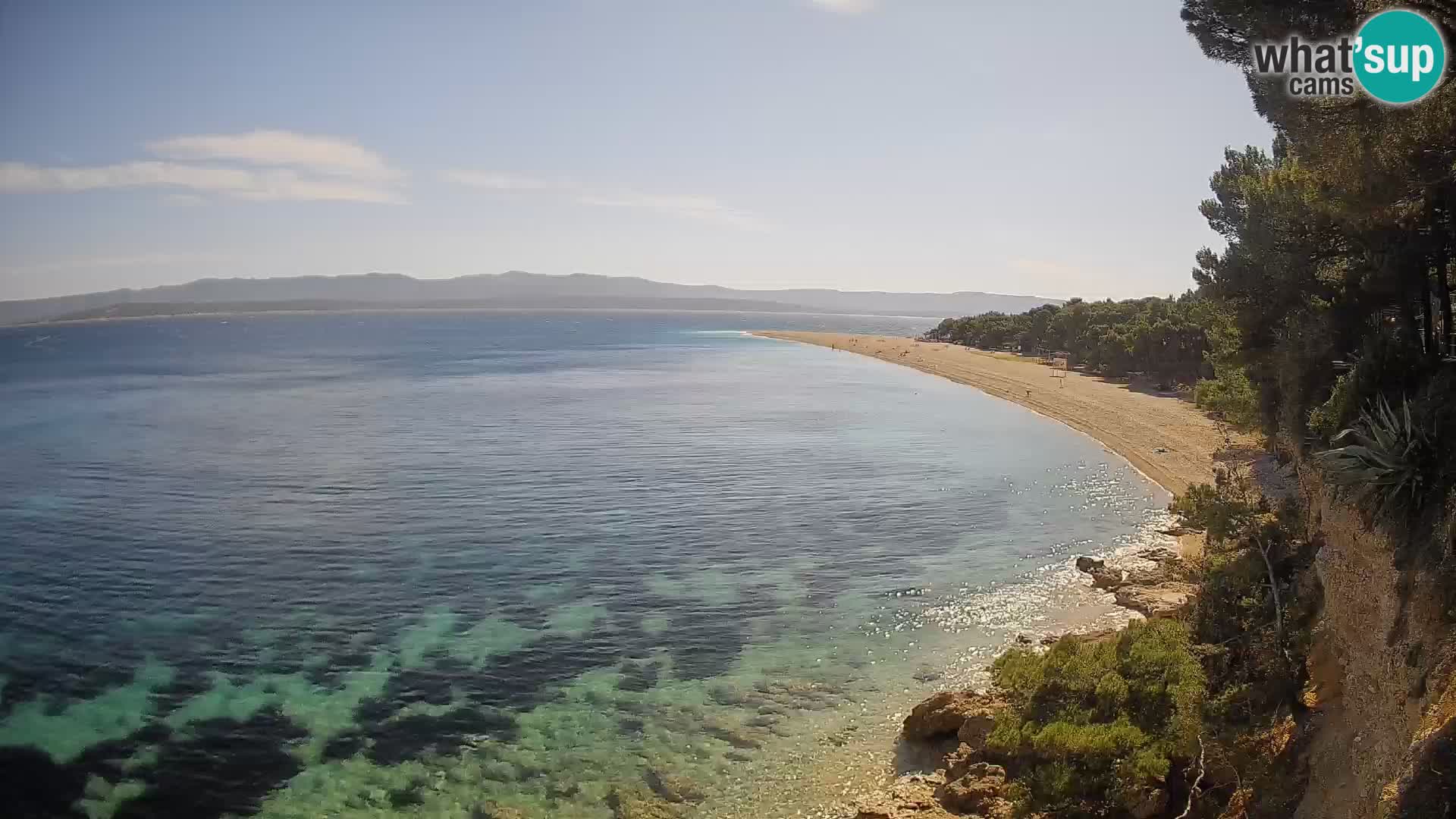Spletna kamera Bol Zlatni Rat – Pogled v živo z otoka Brač