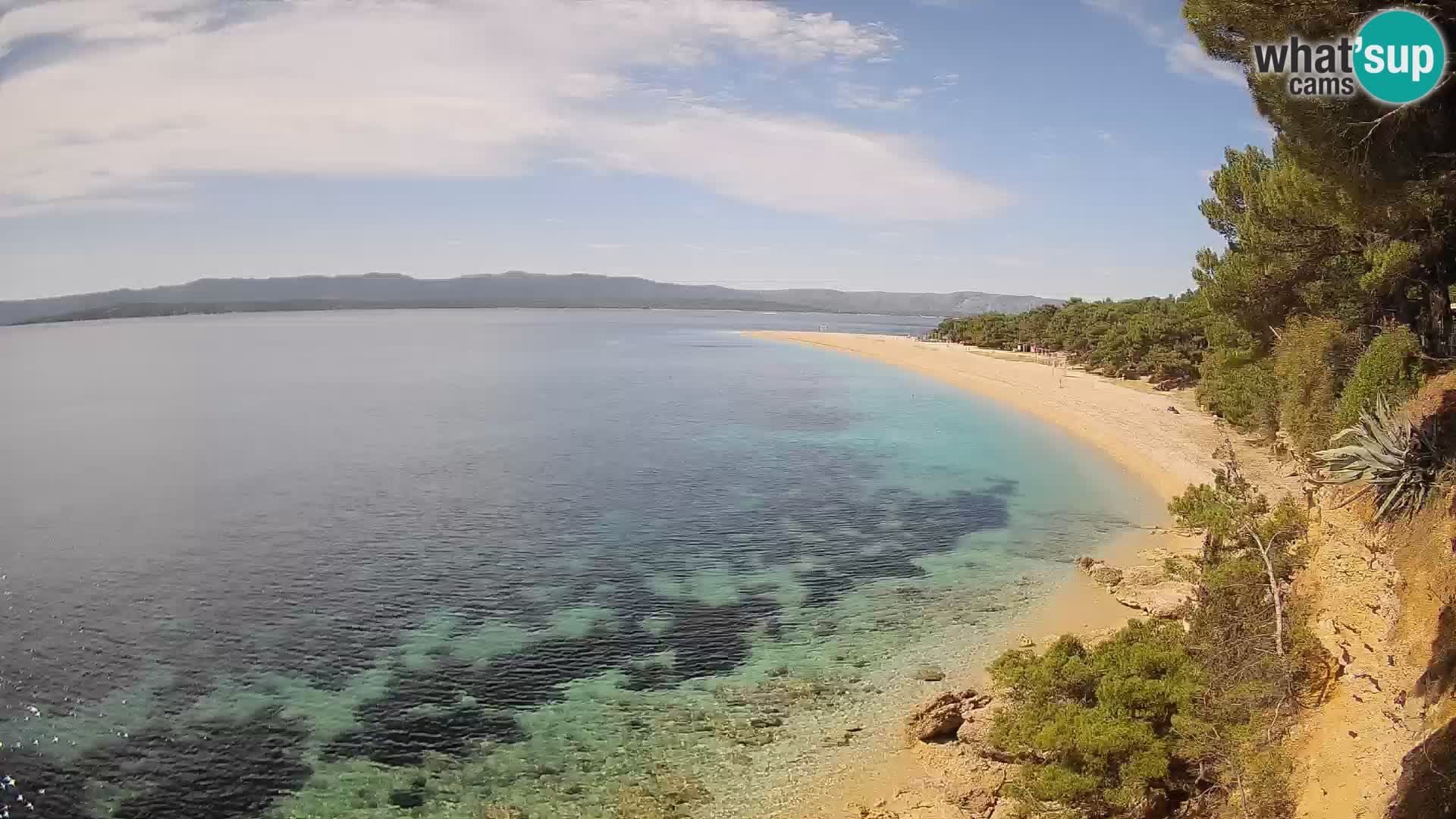 Webcam Zlatni Rat Bol – Liveblick vom berühmten Strand auf Brač