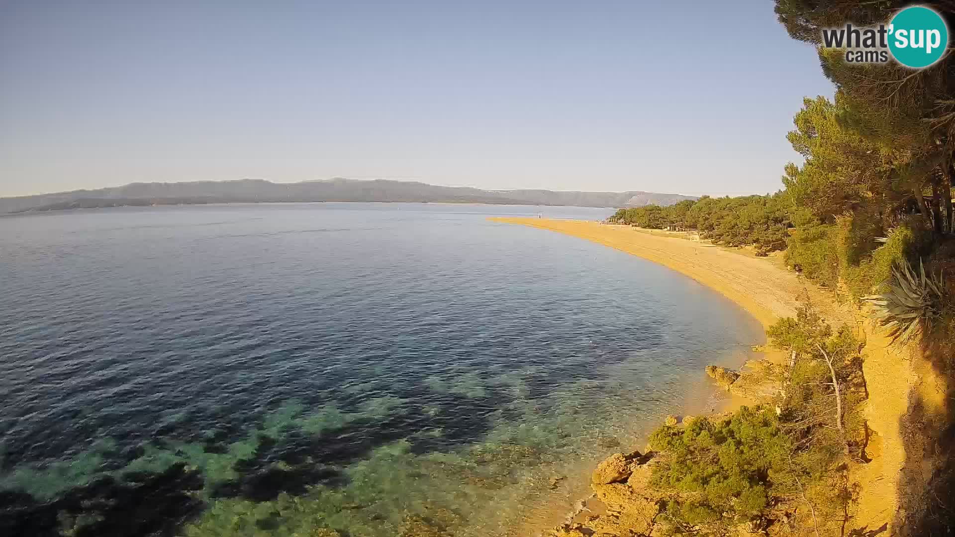 Webcam Bol Zlatni Rat – Vista en vivo desde la isla de Brač
