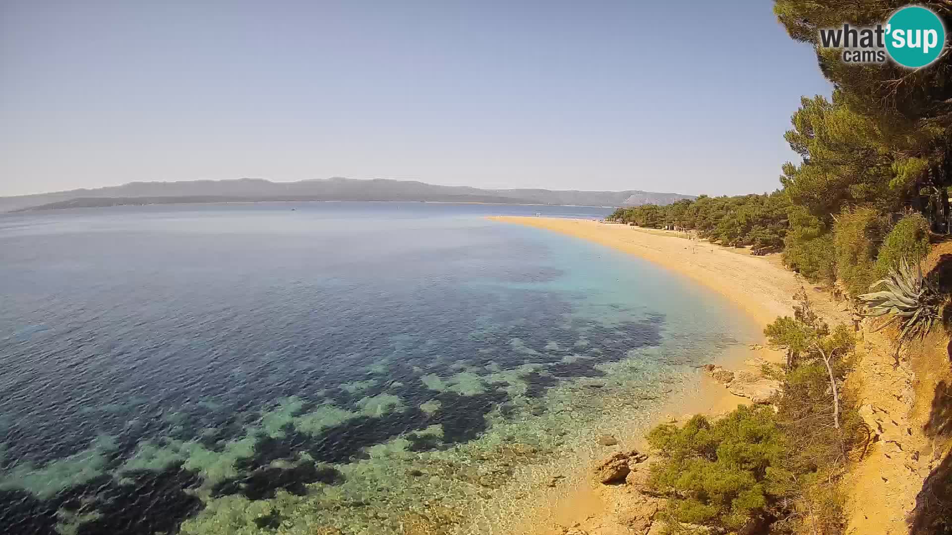 Webcam Zlatni Rat Bol – Liveblick vom berühmten Strand auf Brač
