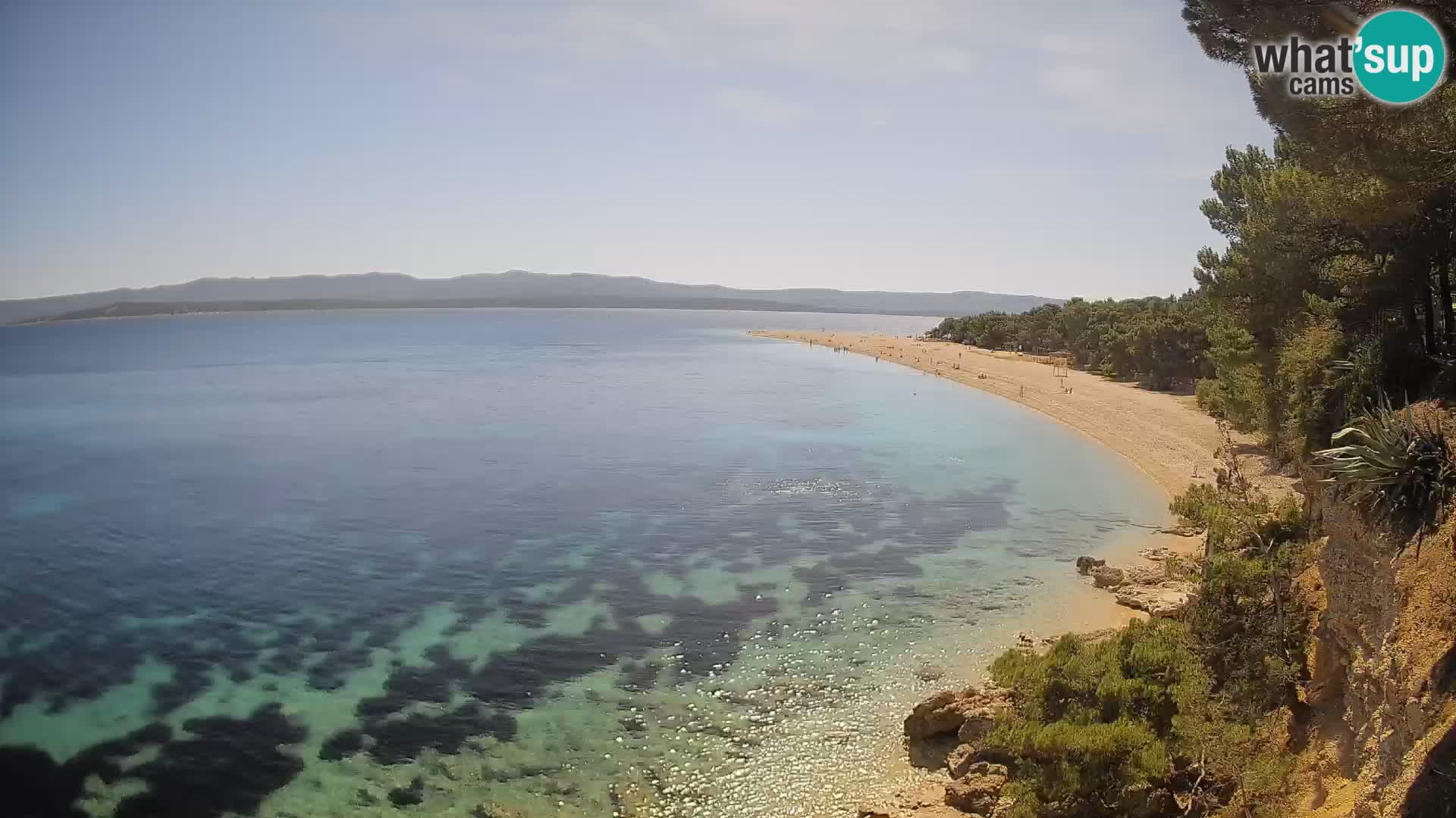 Webcam Zlatni Rat Bol – Liveblick vom berühmten Strand auf Brač