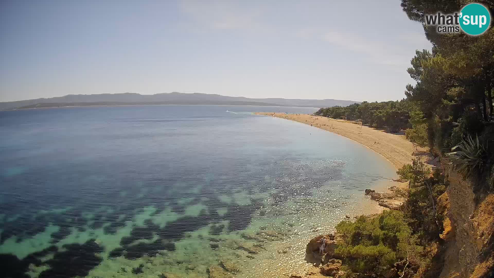 Webcam Zlatni Rat Bol – Liveblick vom berühmten Strand auf Brač