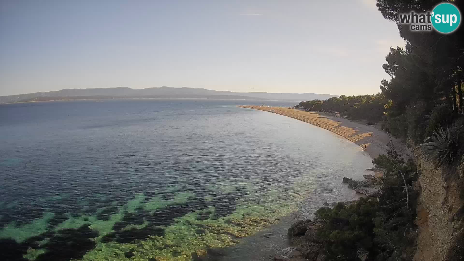 Webcam Zlatni Rat Bol – Liveblick vom berühmten Strand auf Brač