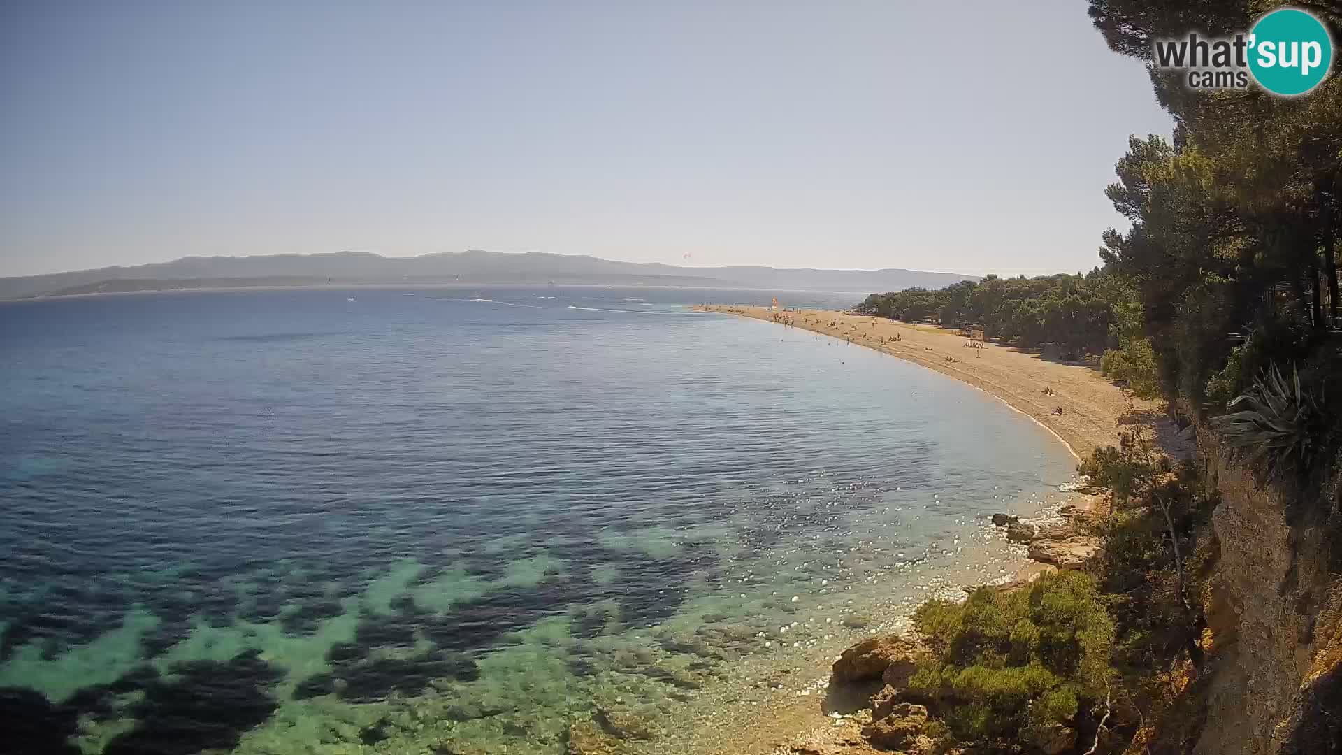 Webcam Zlatni Rat Bol – Liveblick vom berühmten Strand auf Brač
