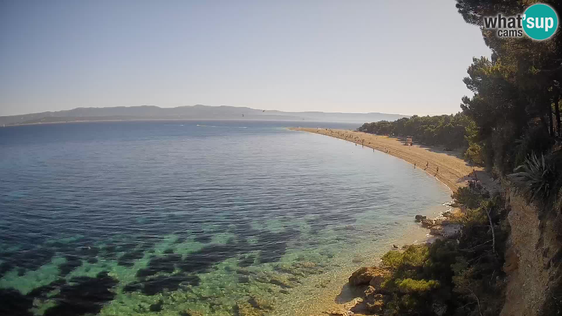 Spletna kamera Bol Zlatni Rat – Pogled v živo z otoka Brač