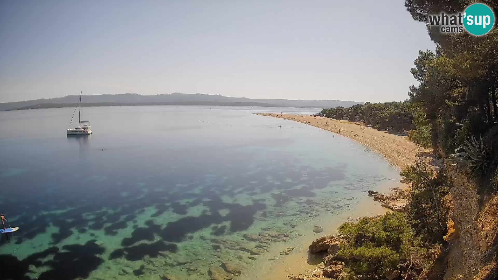 Spletna kamera Bol Zlatni Rat – Pogled v živo z otoka Brač
