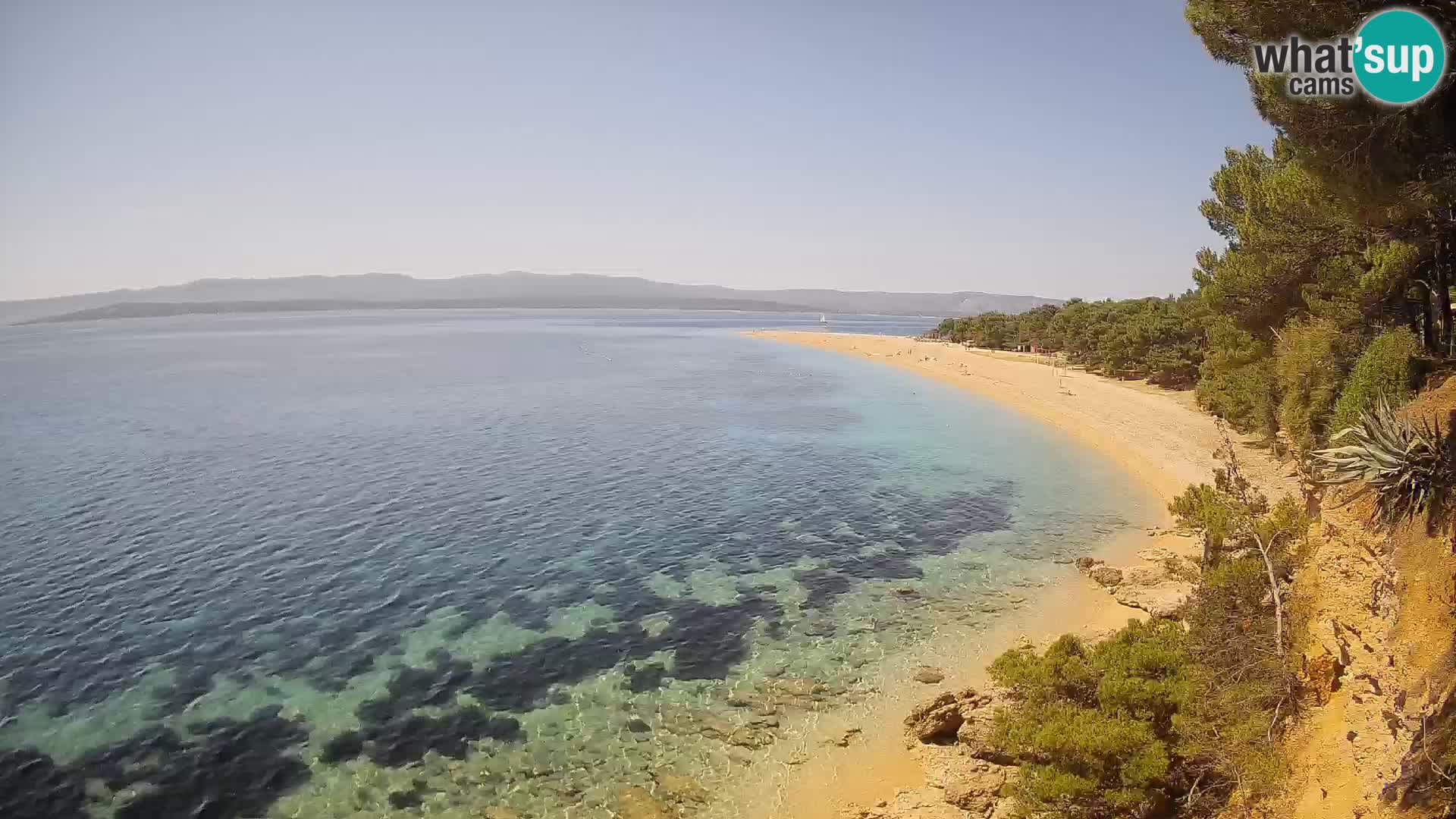 Webcam Zlatni Rat Bol – Liveblick vom berühmten Strand auf Brač