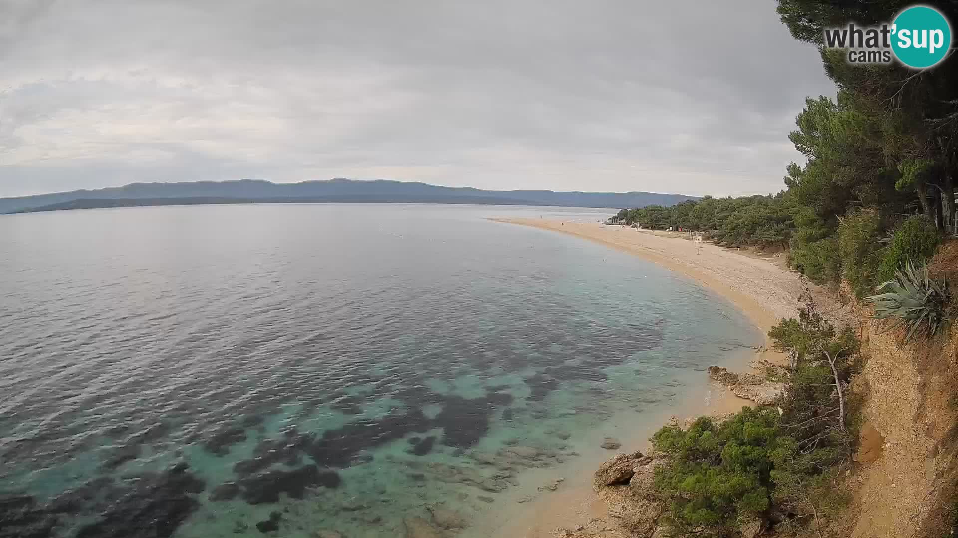 Webcam Zlatni Rat Bol – Liveblick vom berühmten Strand auf Brač