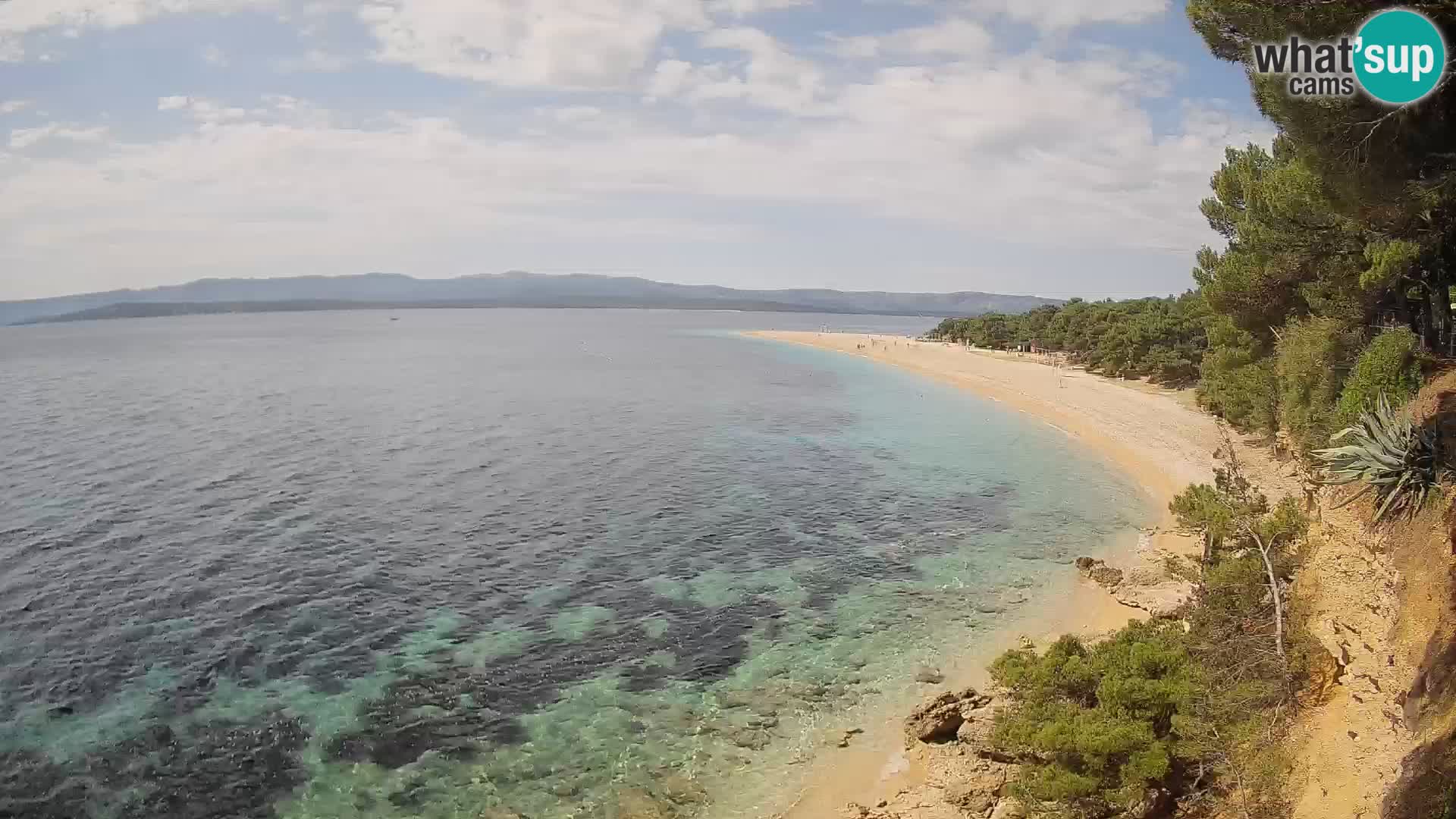 Spletna kamera Bol Zlatni Rat – Pogled v živo z otoka Brač
