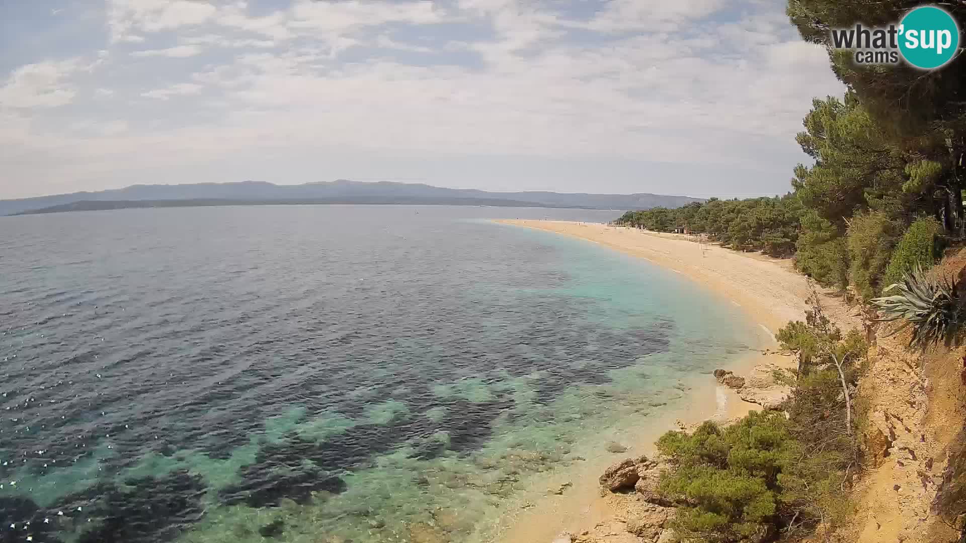 Webcam Bol Zlatni Rat – Vista en vivo desde la isla de Brač