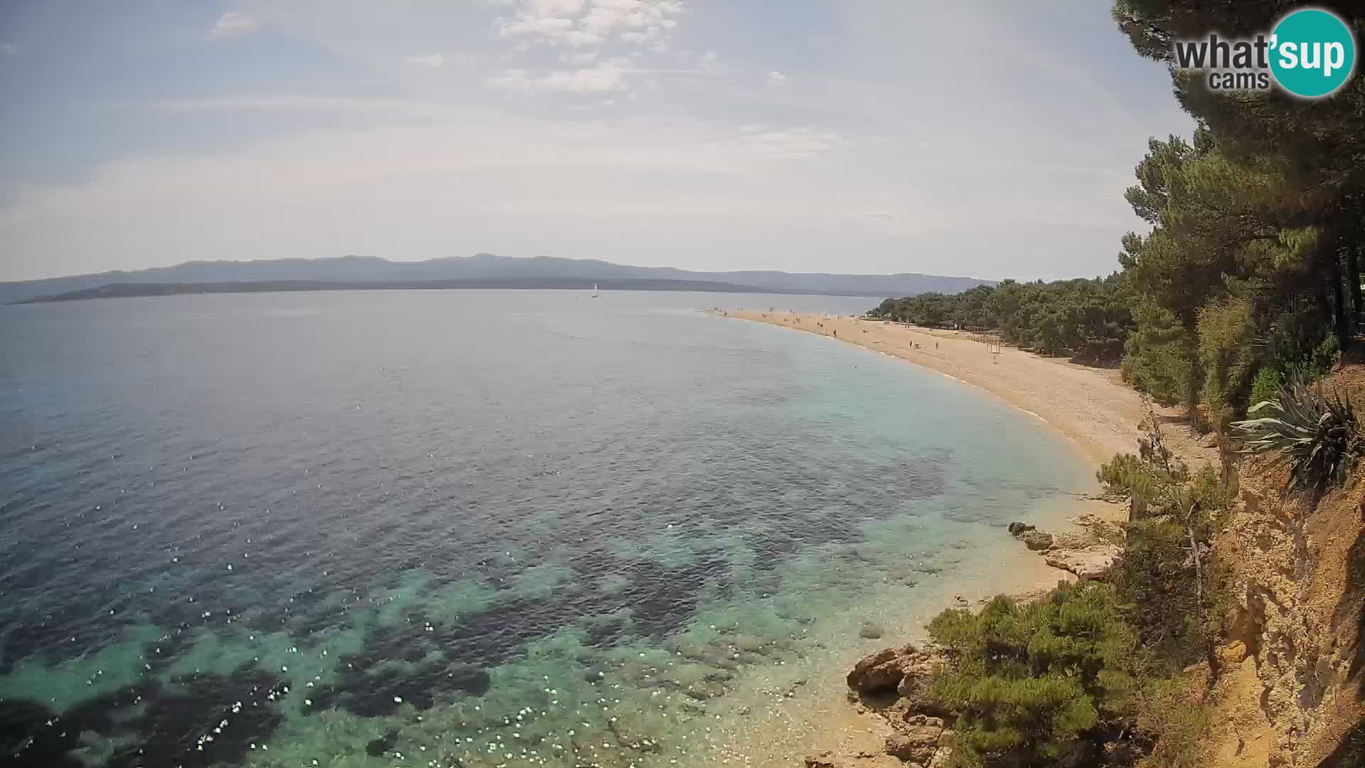 Spletna kamera Bol Zlatni Rat – Pogled v živo z otoka Brač