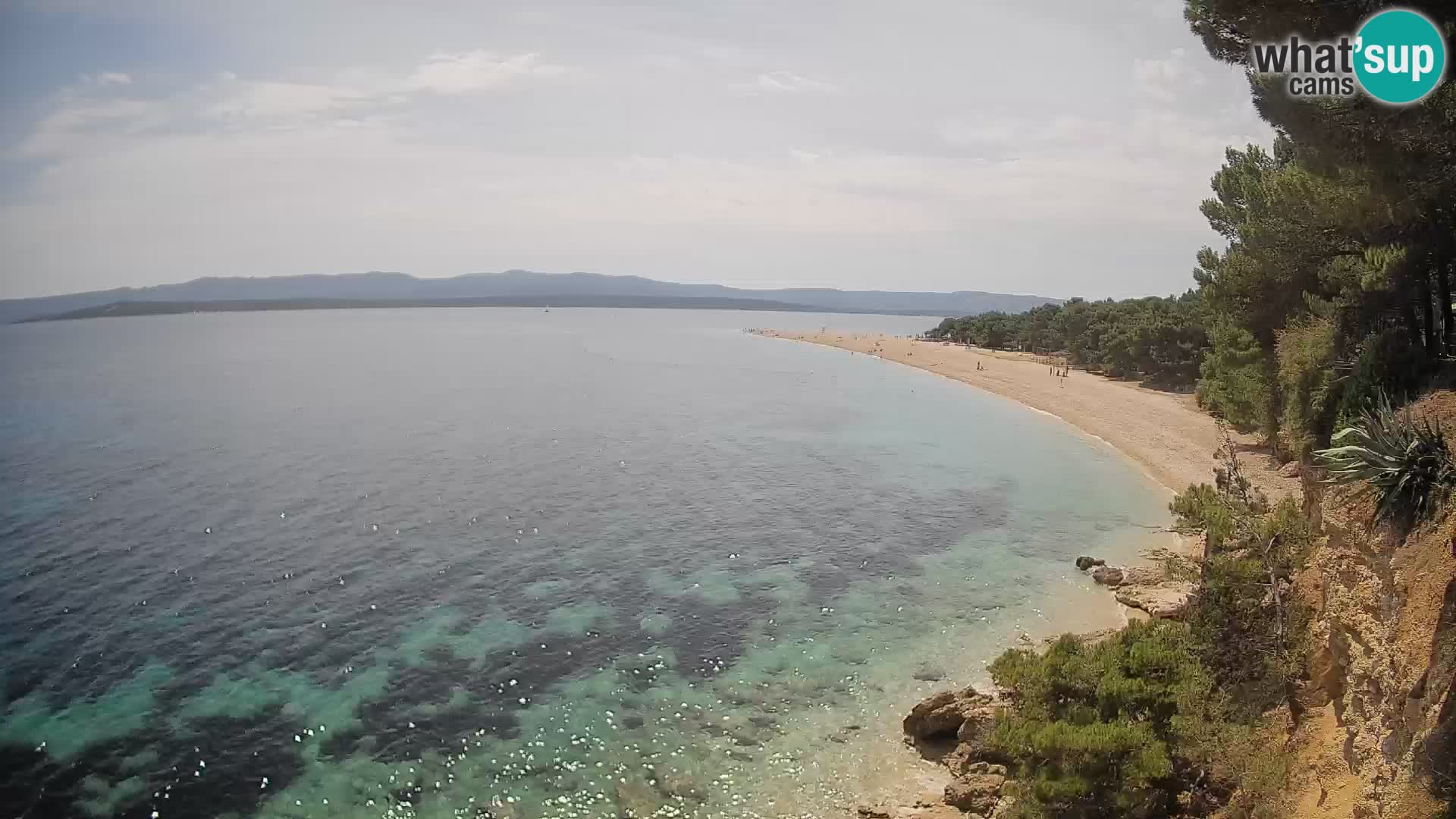 Webcam Bol Zlatni Rat – Vista en vivo desde la isla de Brač