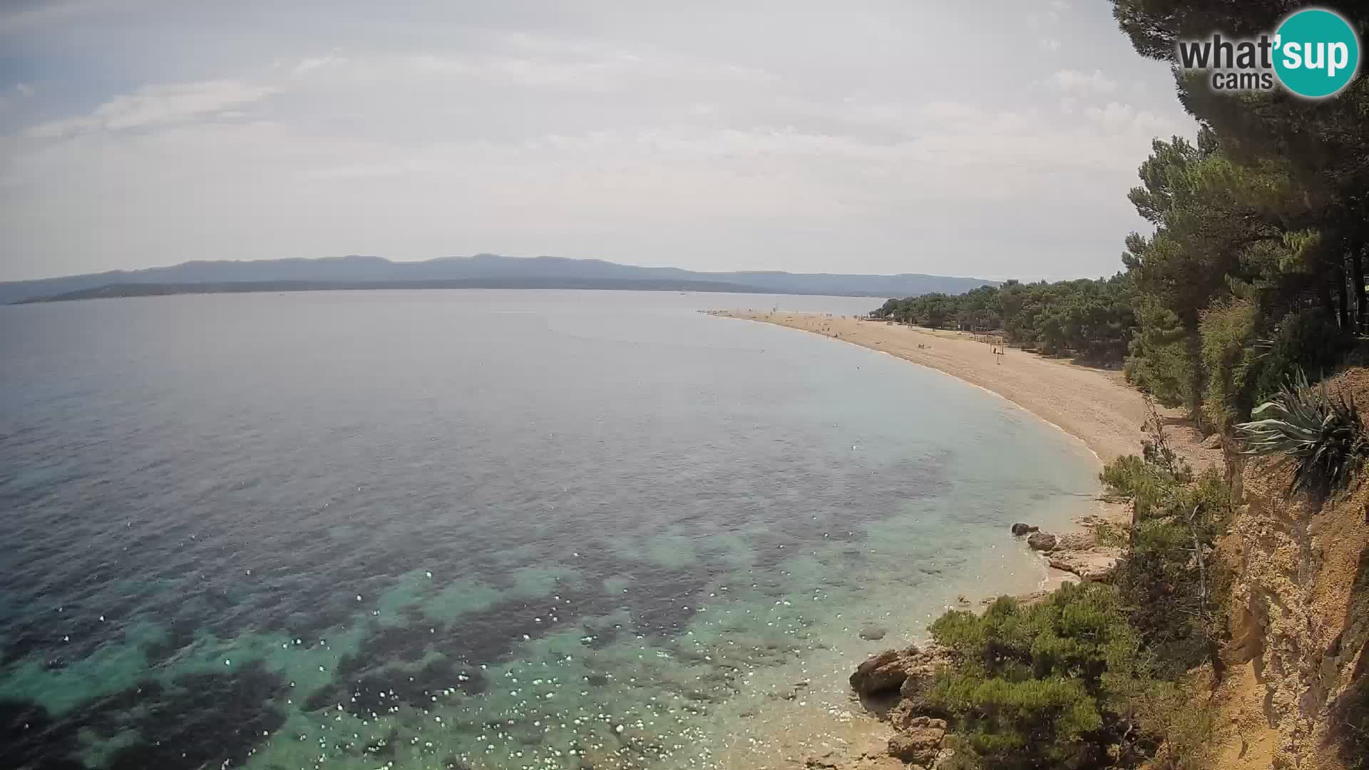 Webcam Bol Zlatni Rat – Vista en vivo desde la isla de Brač