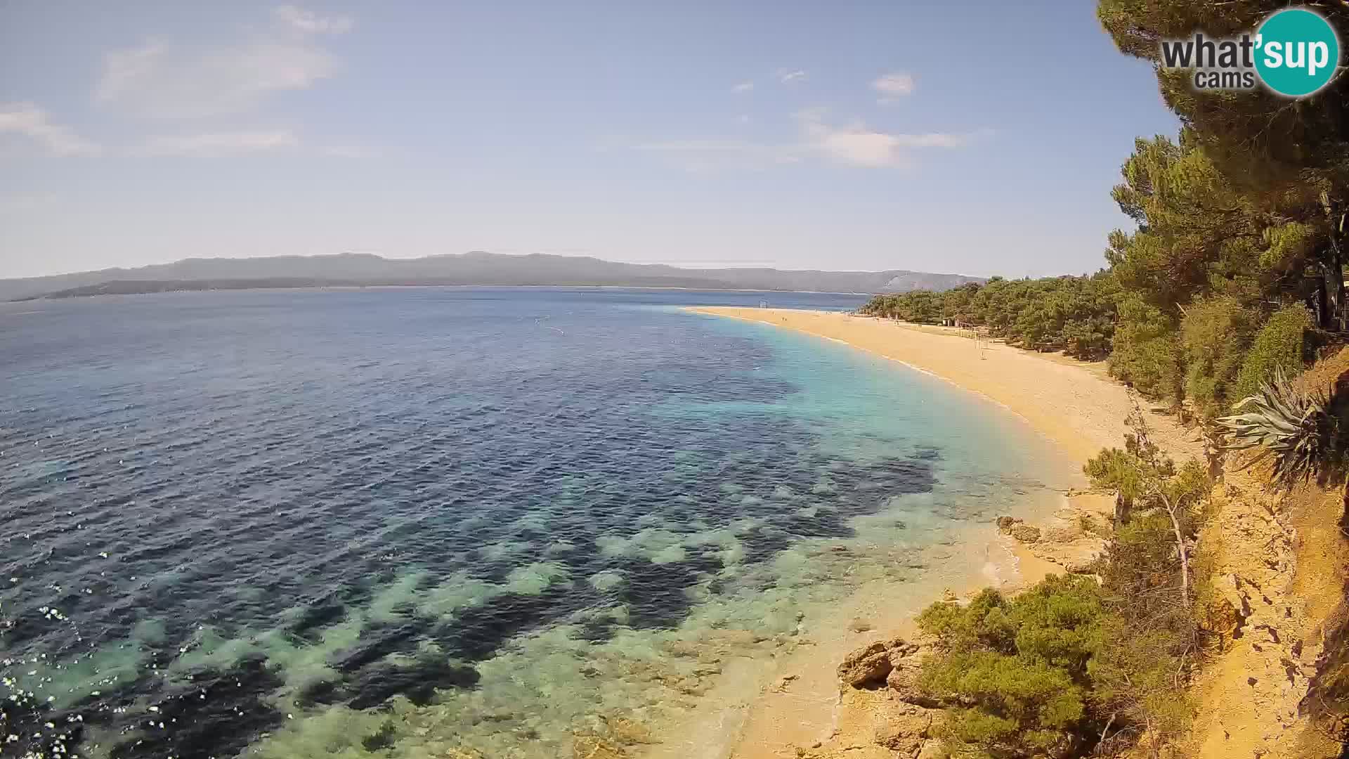 Webcam Zlatni Rat Bol – Liveblick vom berühmten Strand auf Brač