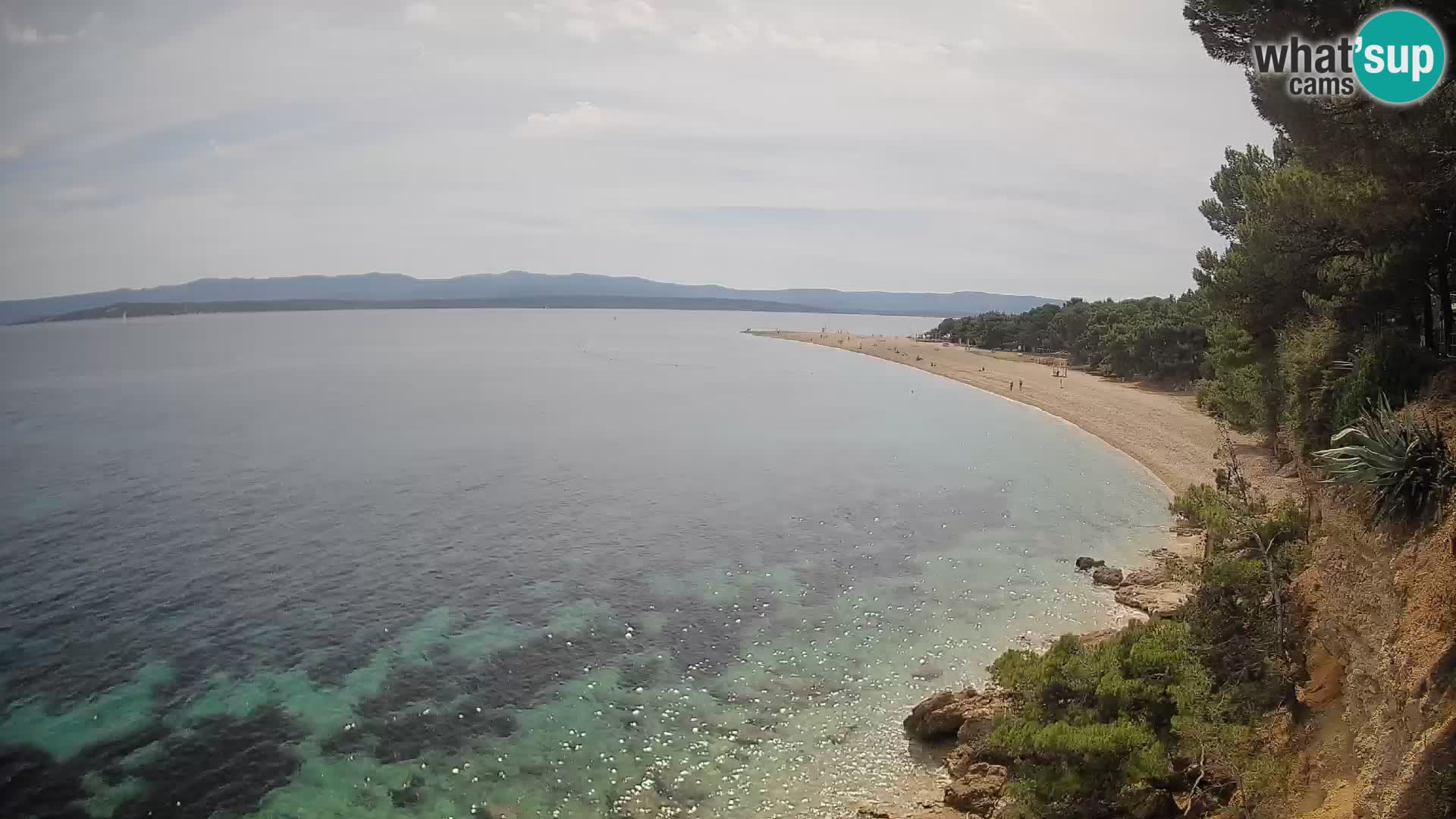 Spletna kamera Bol Zlatni Rat – Pogled v živo z otoka Brač