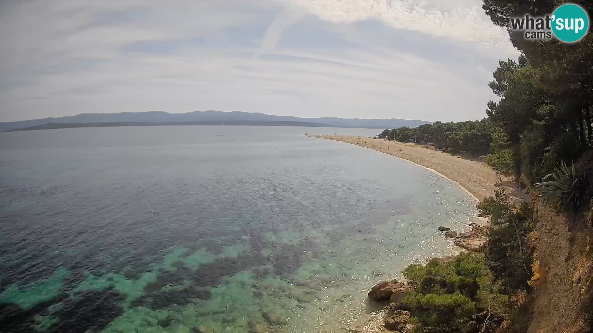 Webcam Bol Zlatni Rat – Vista en vivo desde la isla de Brač