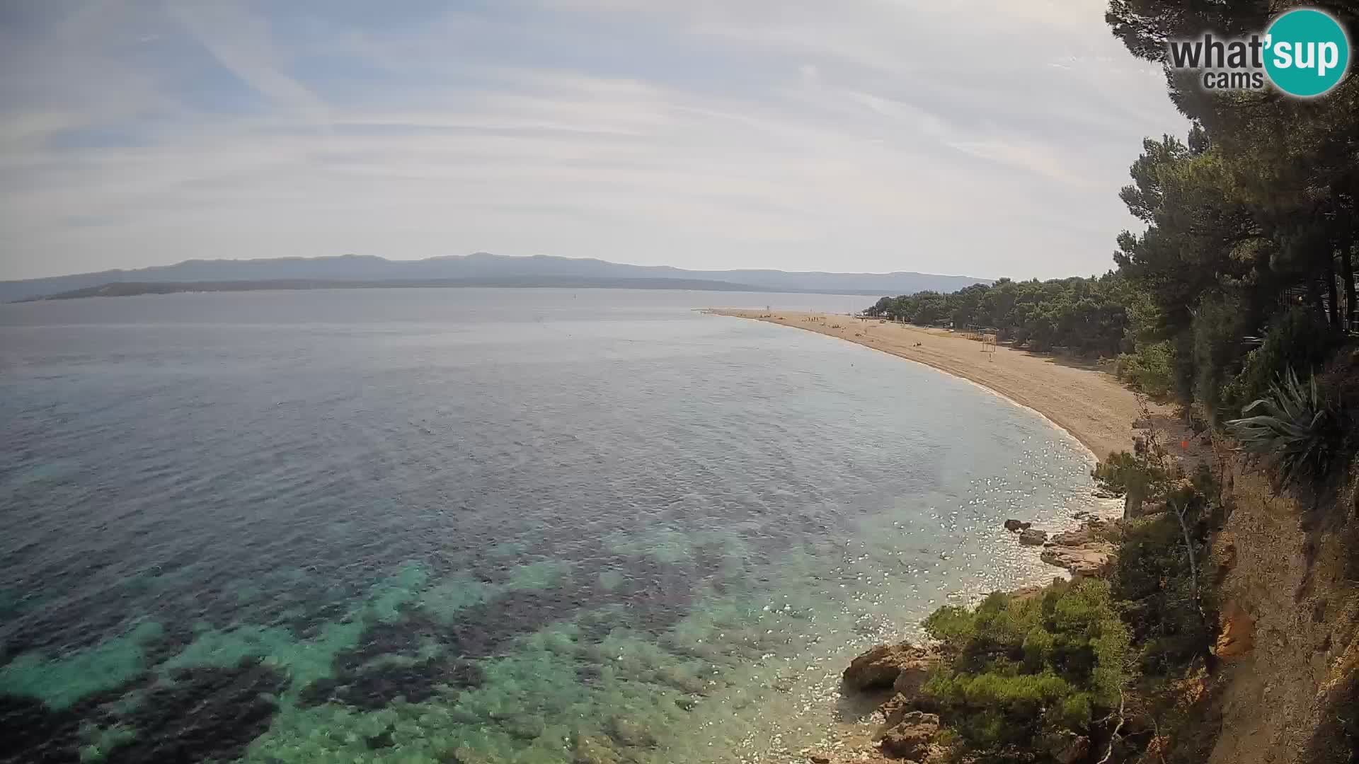Webcam Zlatni Rat Bol – Liveblick vom berühmten Strand auf Brač