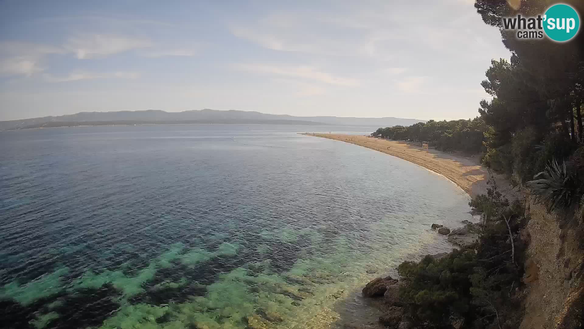 Webcam Bol Zlatni Rat – Vista en vivo desde la isla de Brač
