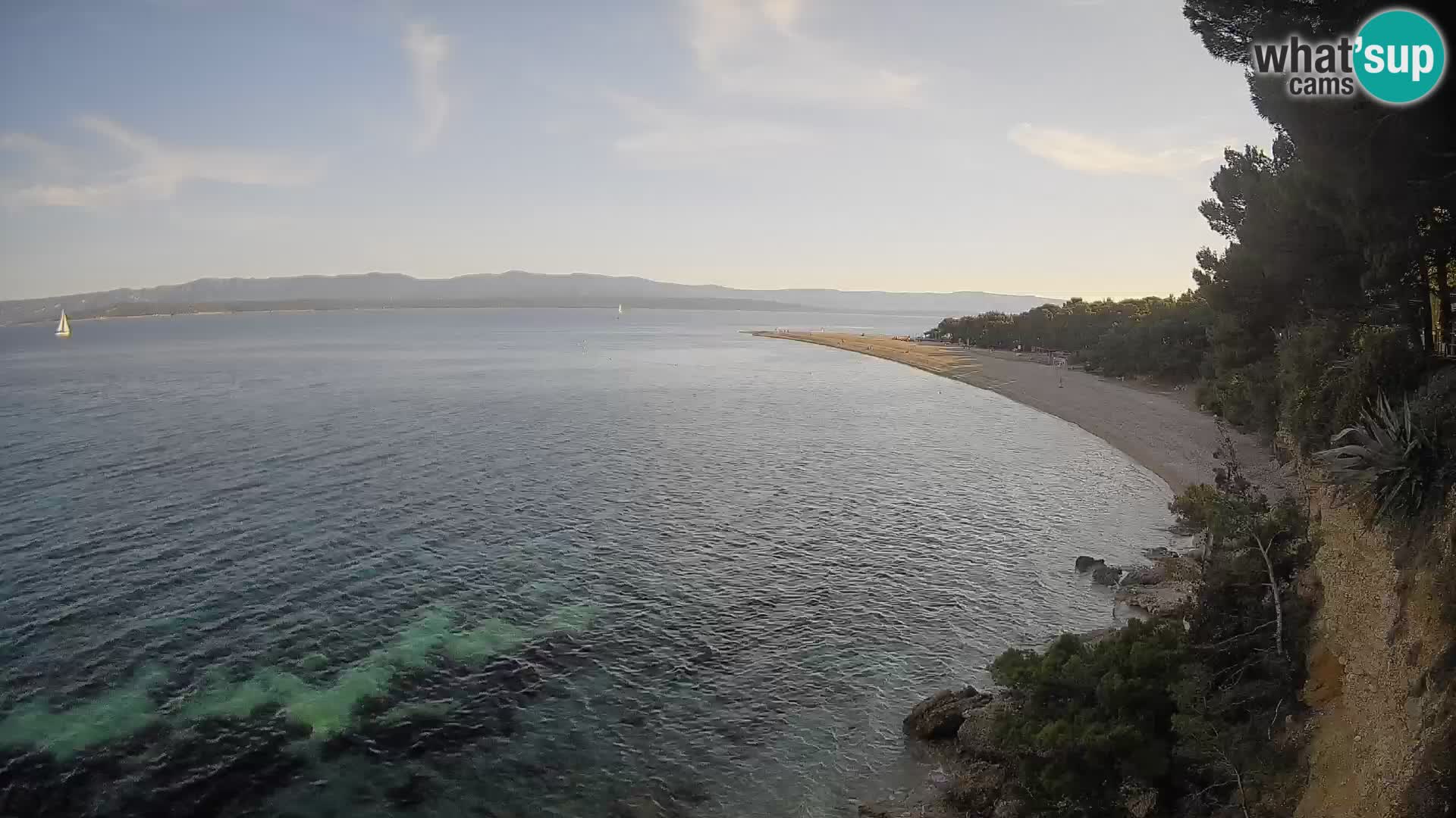 Webcam Bol Zlatni Rat – Vista en vivo desde la isla de Brač