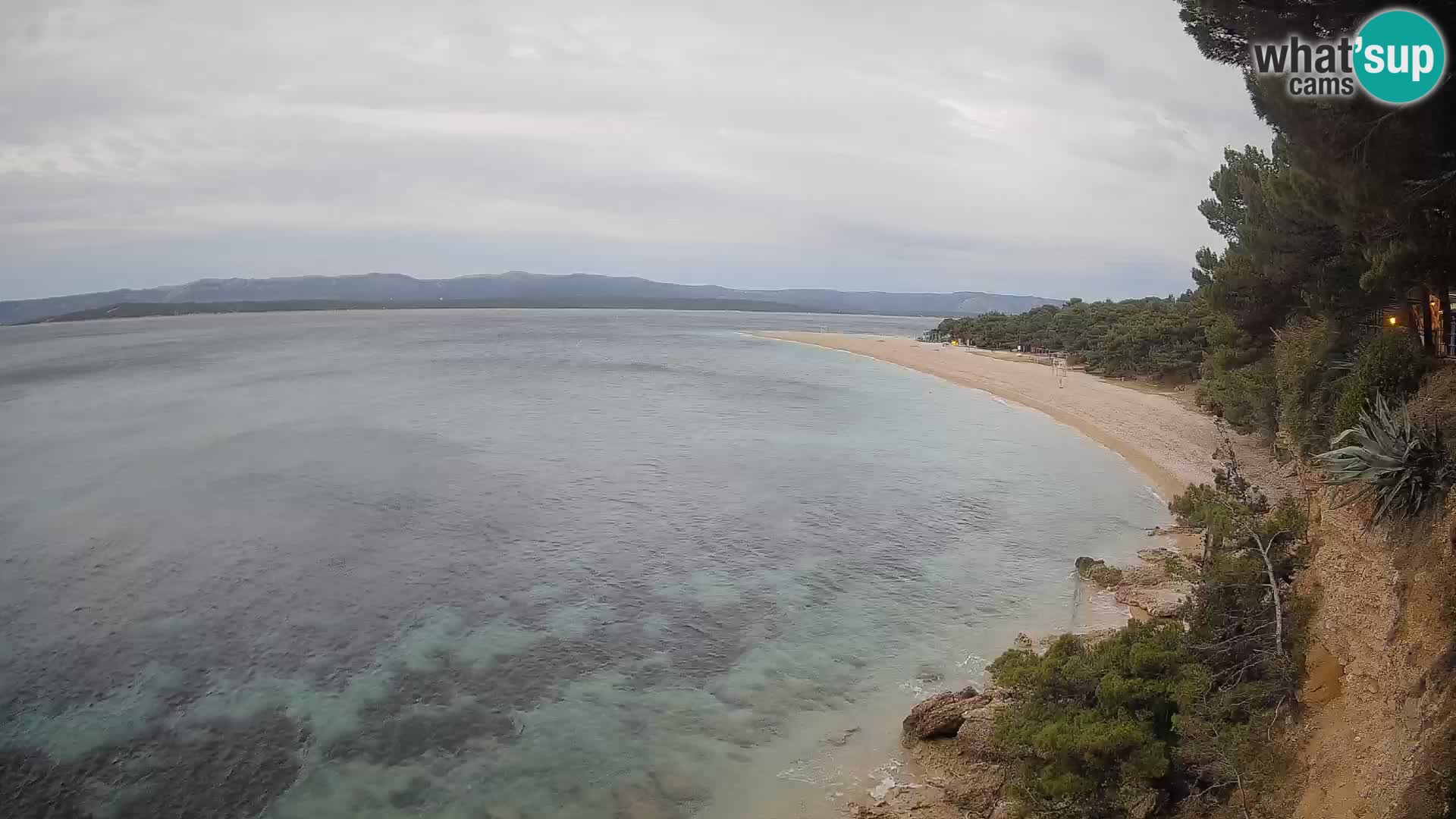 Webcam Zlatni Rat Bol – Liveblick vom berühmten Strand auf Brač