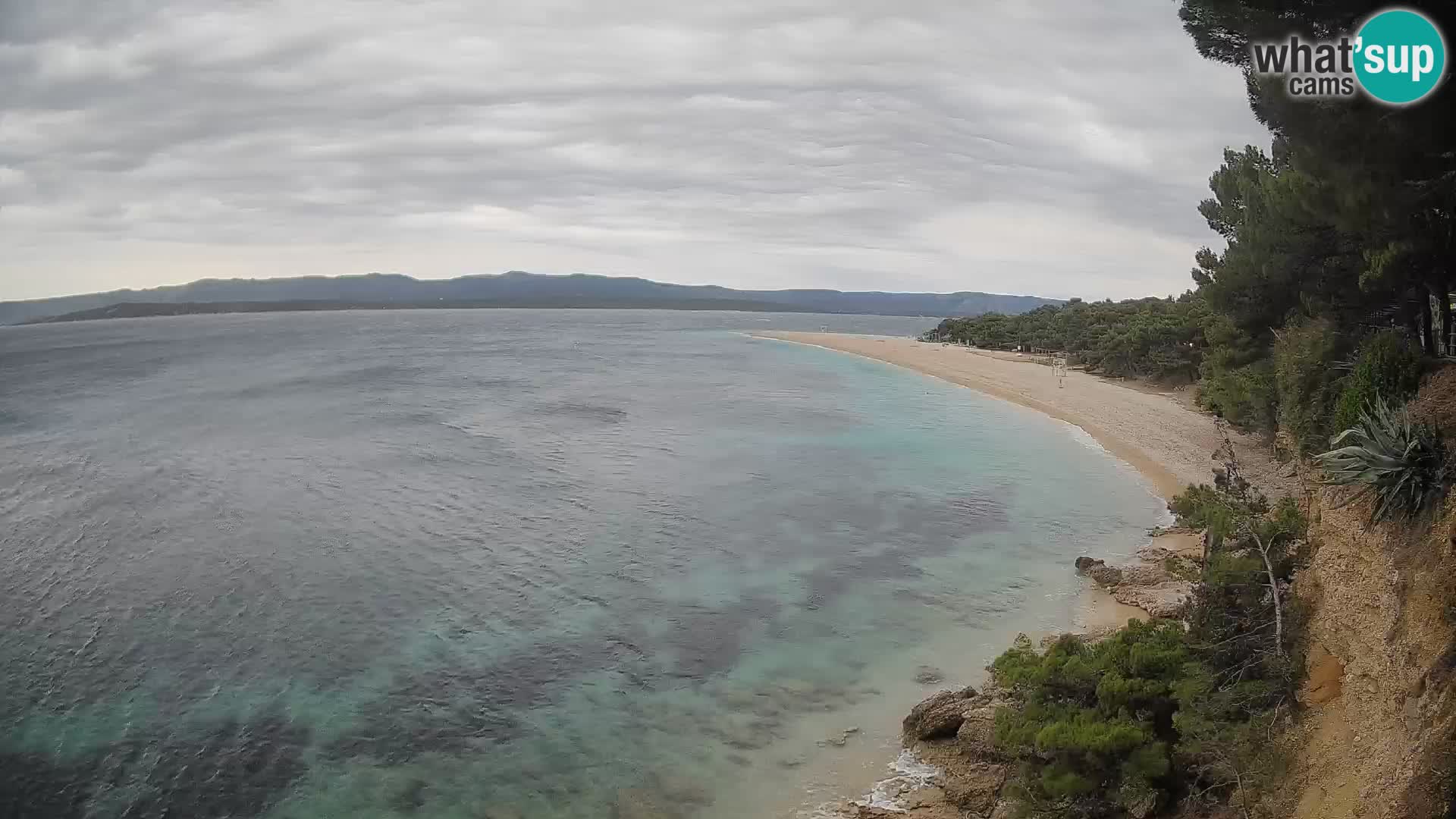 Webcam Zlatni Rat Bol – Liveblick vom berühmten Strand auf Brač
