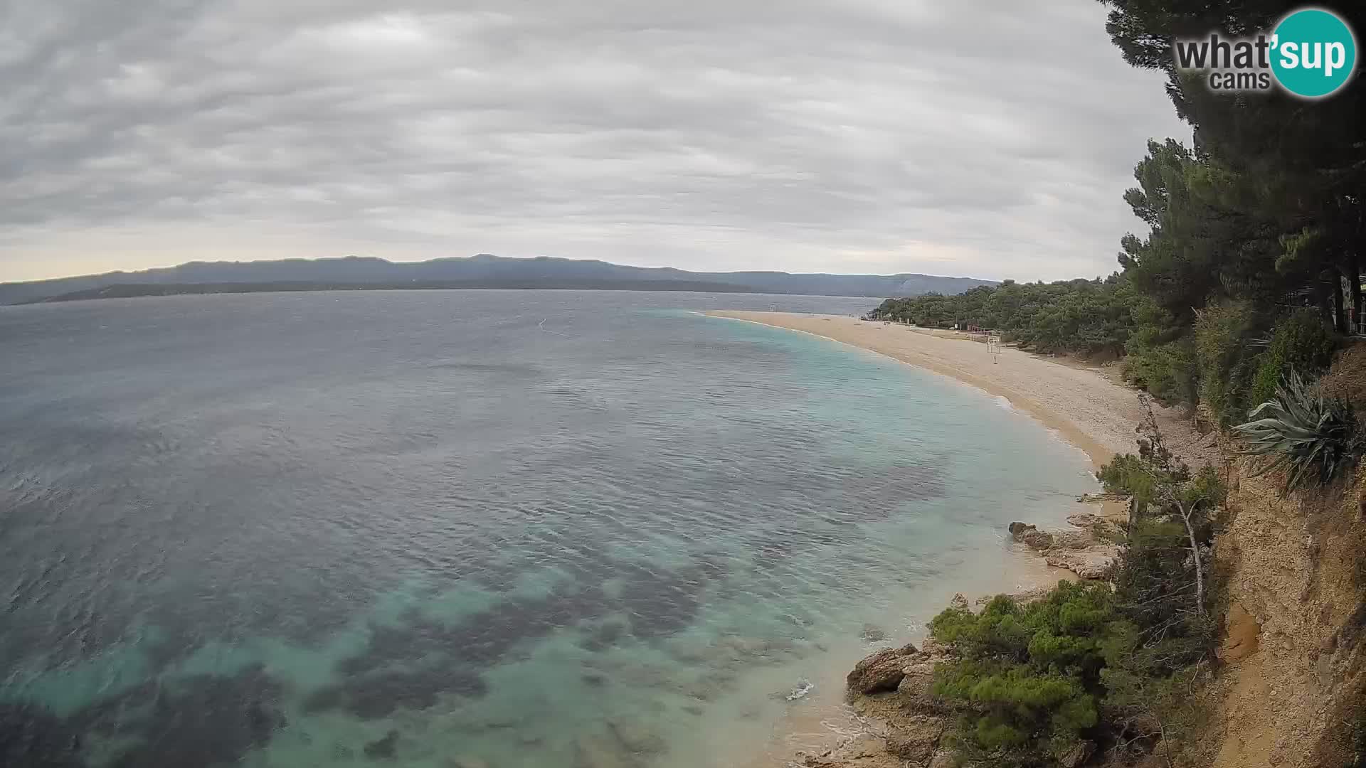 Webcam Bol Zlatni Rat – Vista en vivo desde la isla de Brač