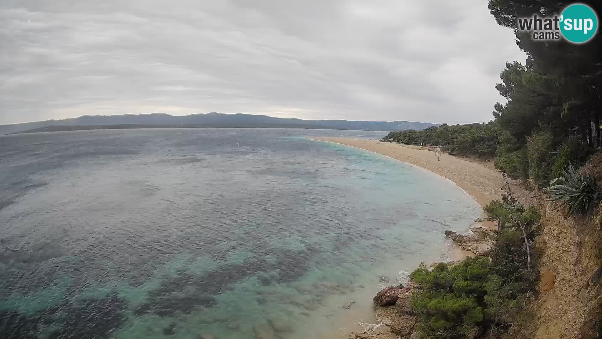 Webcam Zlatni Rat Bol – Liveblick vom berühmten Strand auf Brač