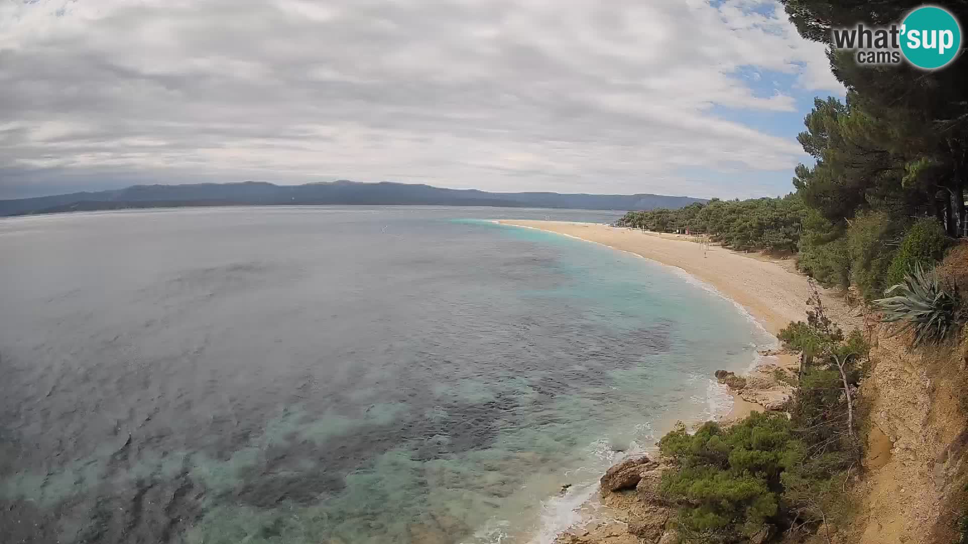 Webcam Bol Zlatni Rat – Vista en vivo desde la isla de Brač