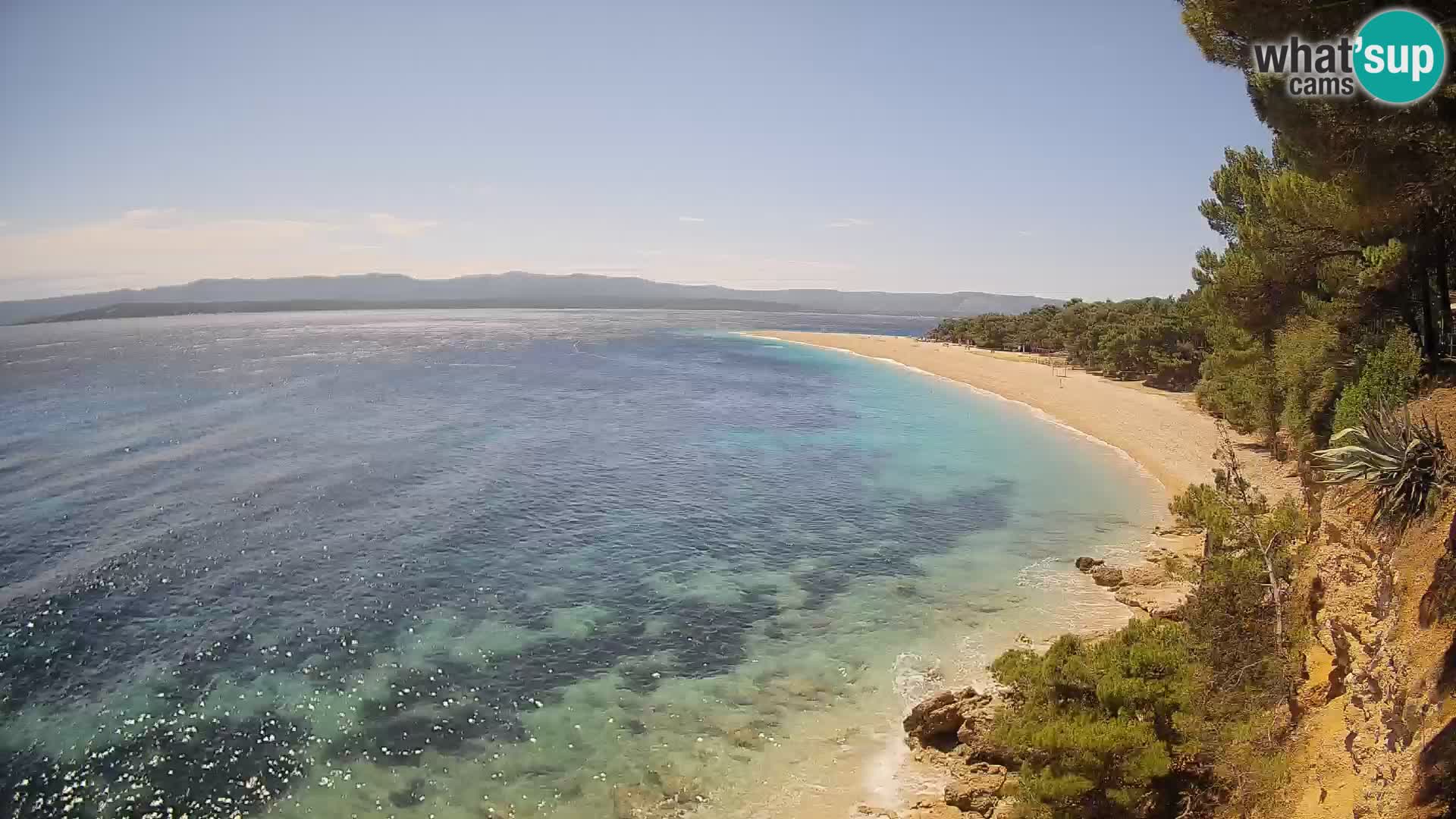 Webcam Zlatni Rat Bol – Liveblick vom berühmten Strand auf Brač