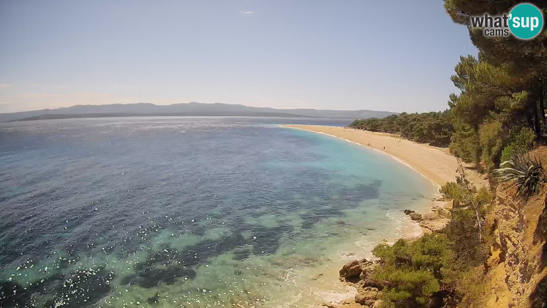 Spletna kamera Bol Zlatni Rat – Pogled v živo z otoka Brač