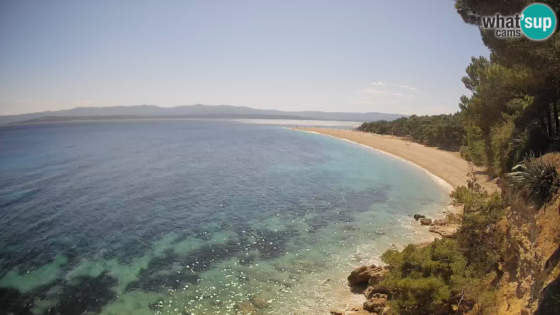 Webcam Bol Zlatni Rat – Vista en vivo desde la isla de Brač
