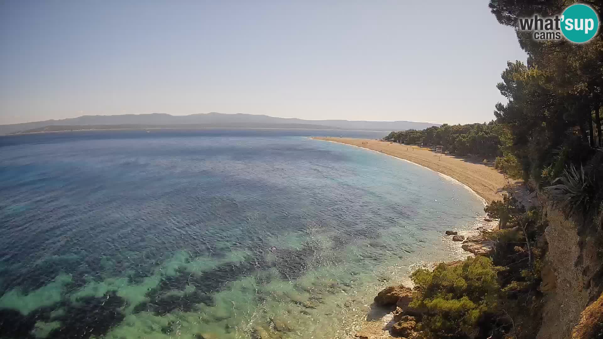 Webcam Bol Zlatni Rat – Vista en vivo desde la isla de Brač