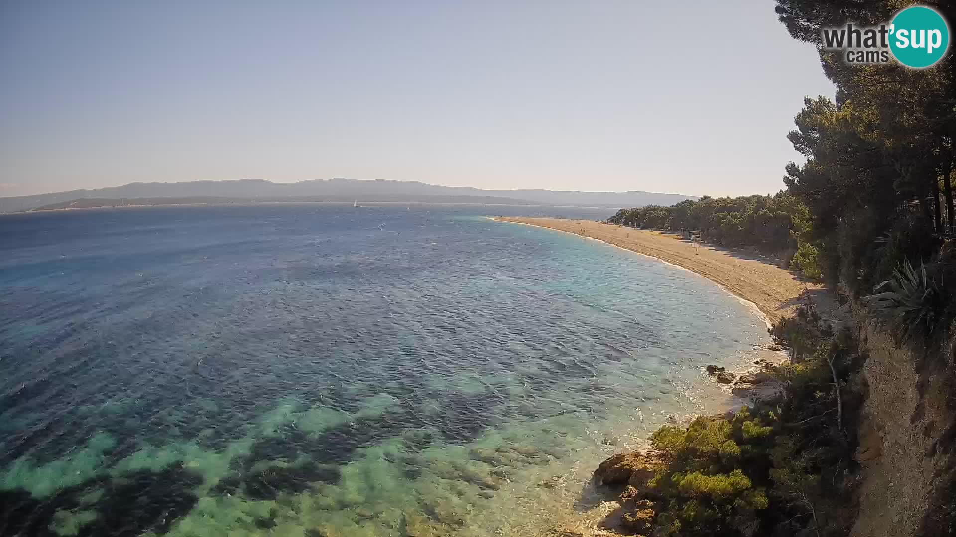 Webcam Zlatni Rat Bol – Liveblick vom berühmten Strand auf Brač