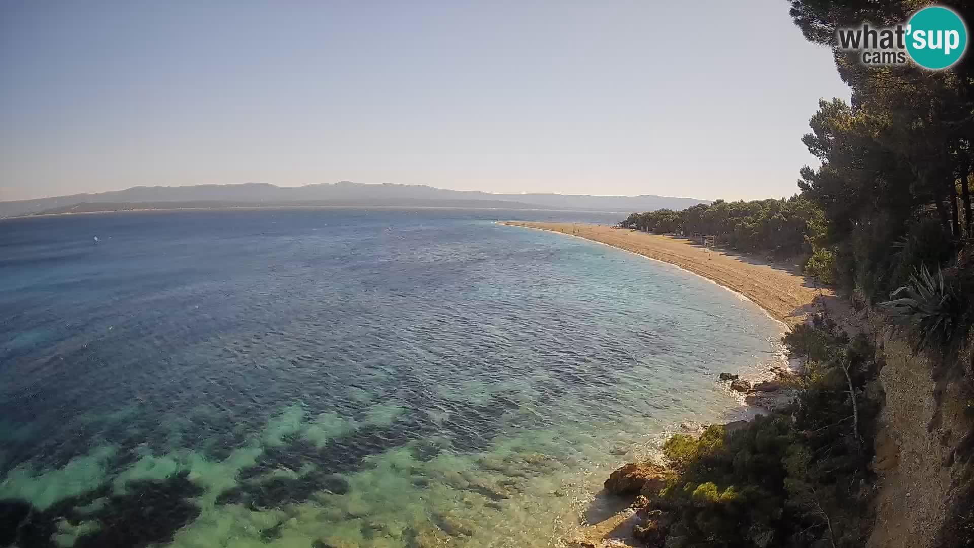 Webcam Zlatni Rat Bol – Liveblick vom berühmten Strand auf Brač