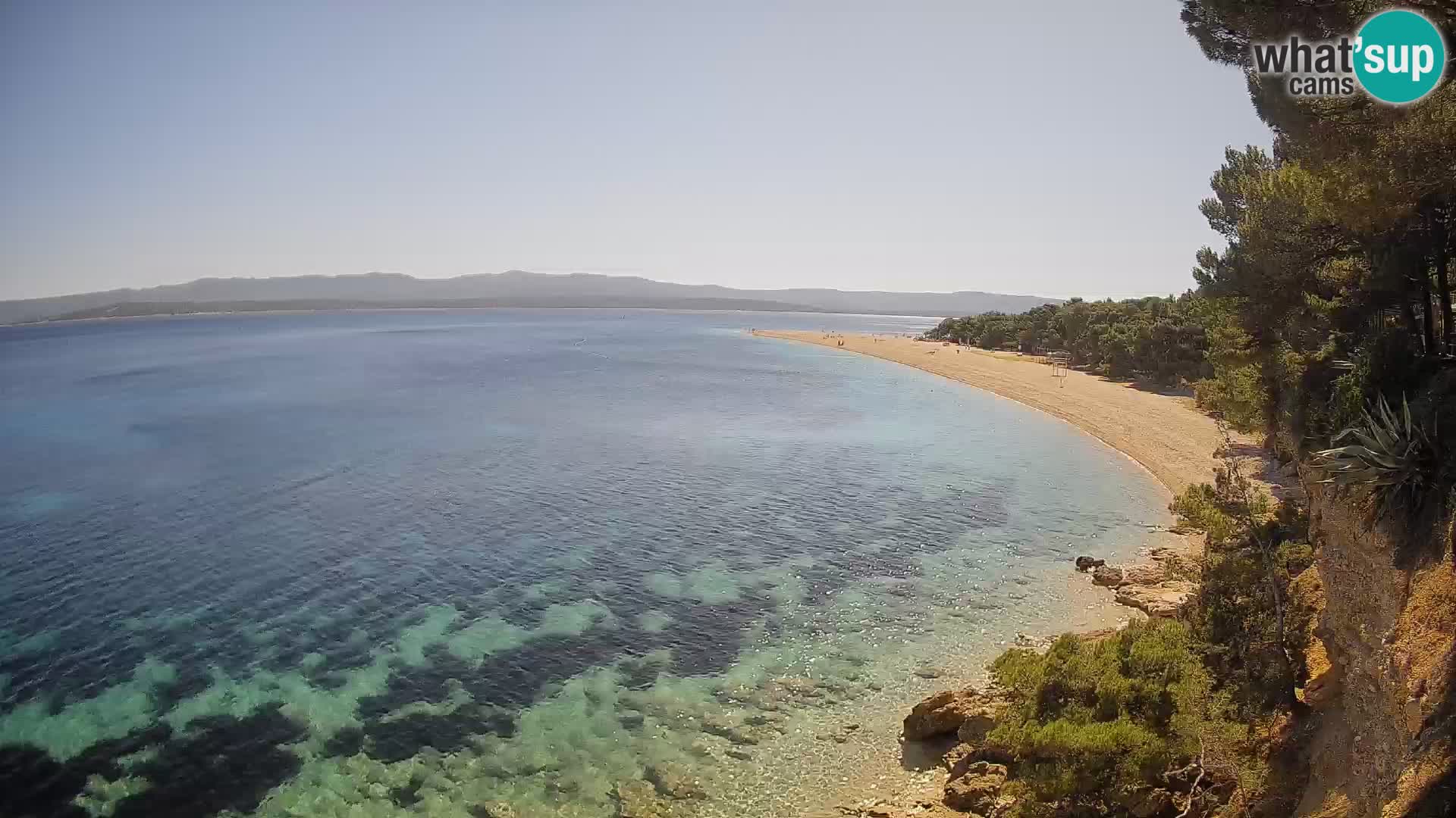 Webcam Bol Zlatni Rat – Vista en vivo desde la isla de Brač
