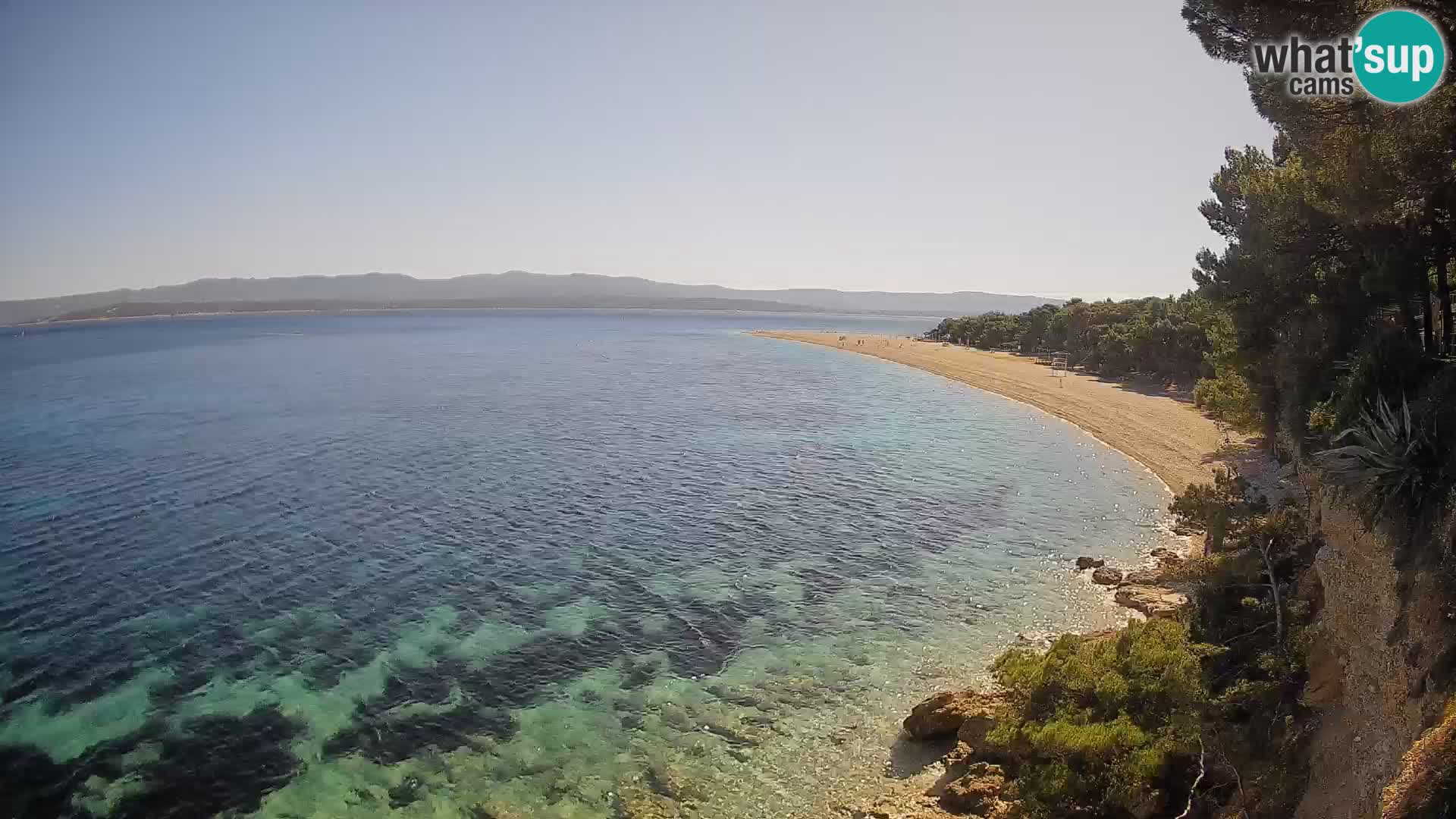 Webcam Zlatni Rat Bol – Liveblick vom berühmten Strand auf Brač