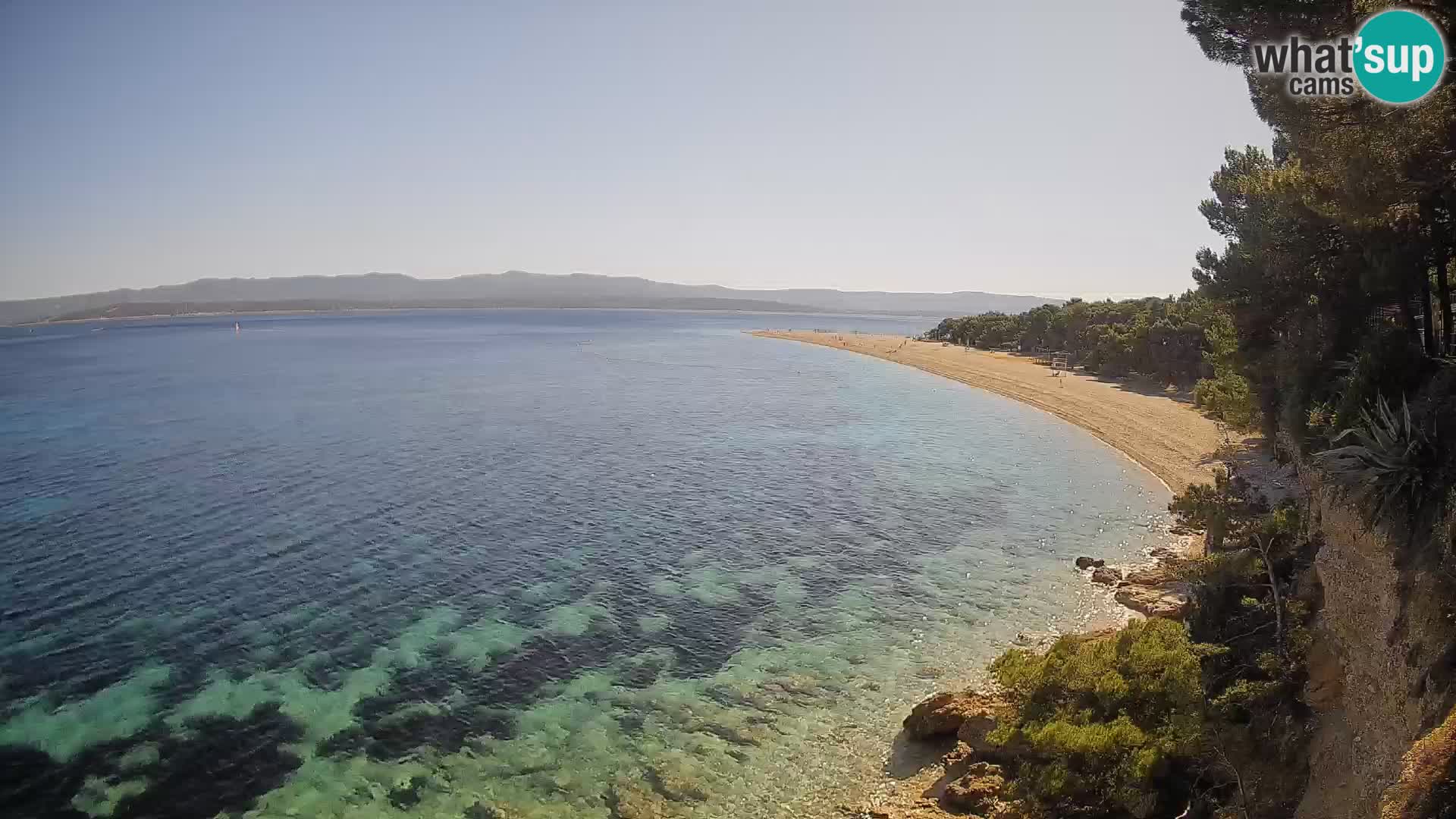 Webcam Zlatni Rat Bol – Liveblick vom berühmten Strand auf Brač